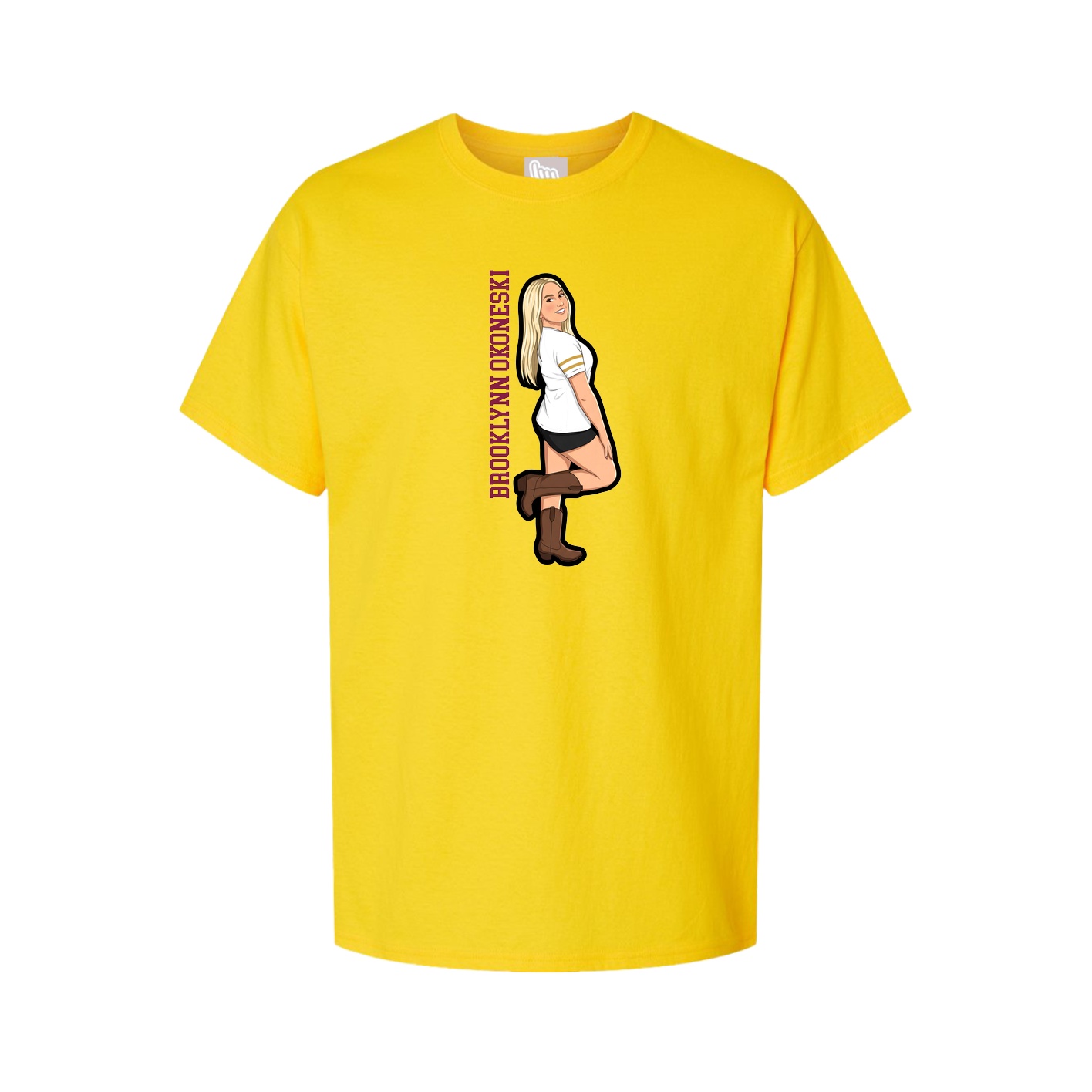 Tee — Name Vertical in Gold