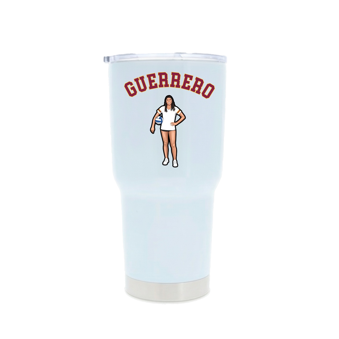 30oz Stainless Steel Tumbler — Shirsey Arch in White