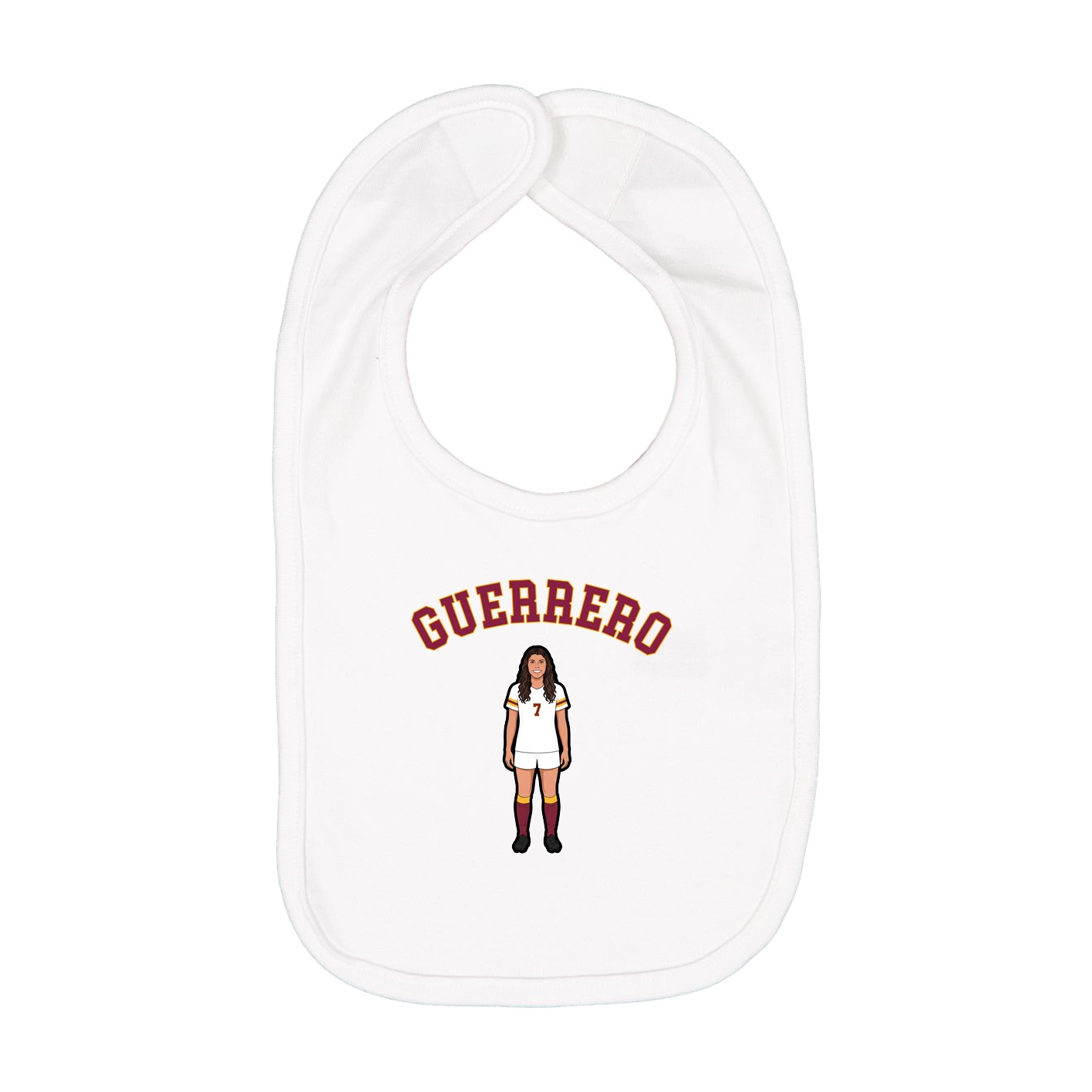 Infant Bib — Shirsey Arch in White