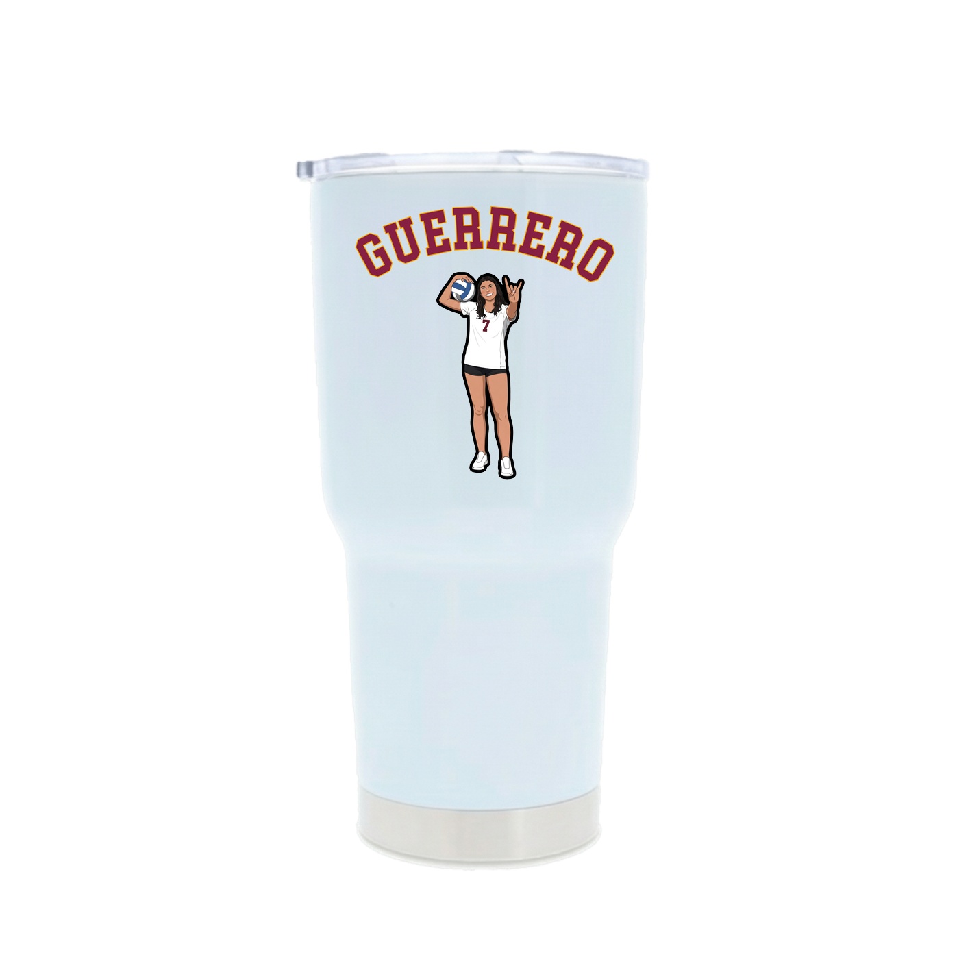 30oz Stainless Steel Tumbler — Shirsey Arch in White