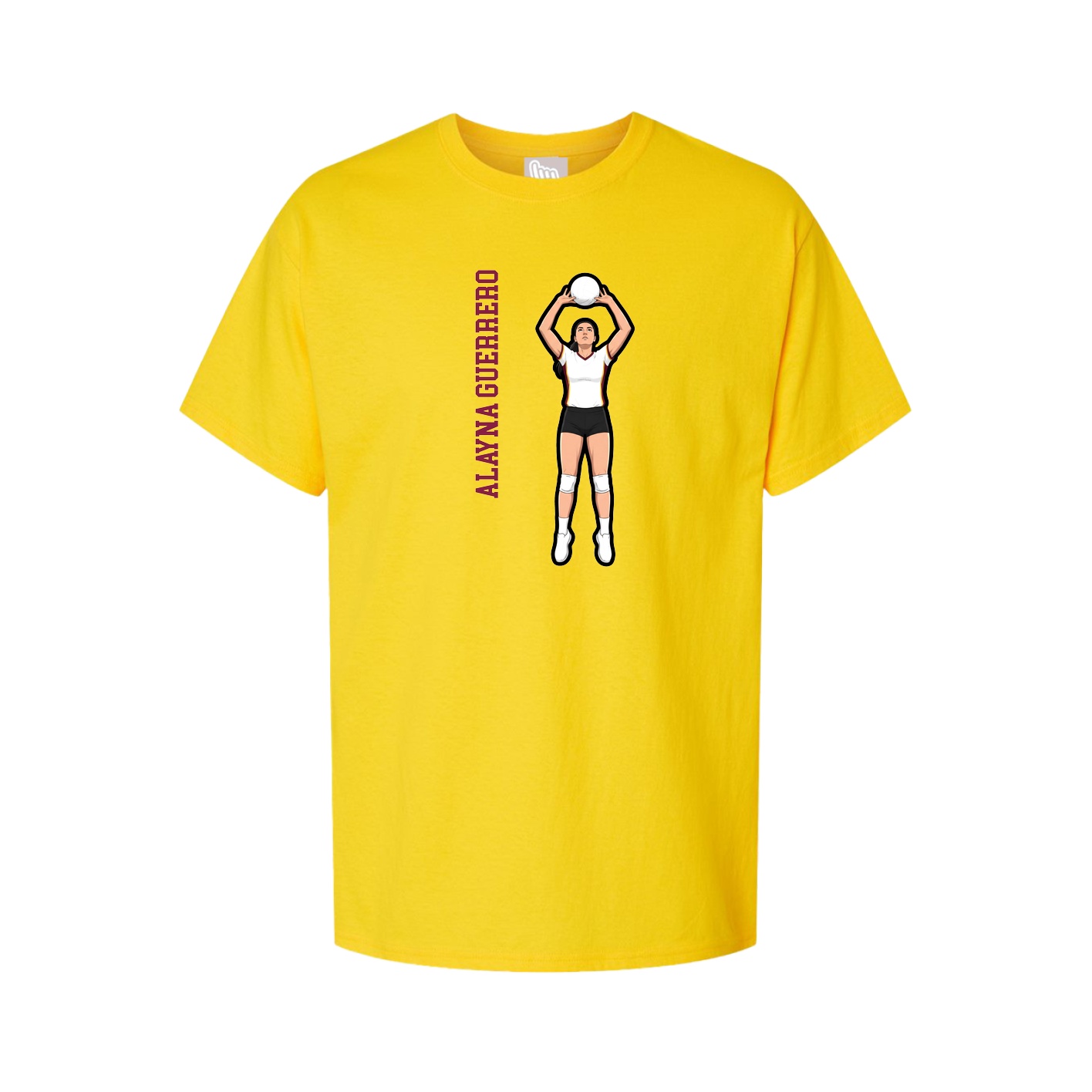 Youth Tee — Name Vertical in Gold