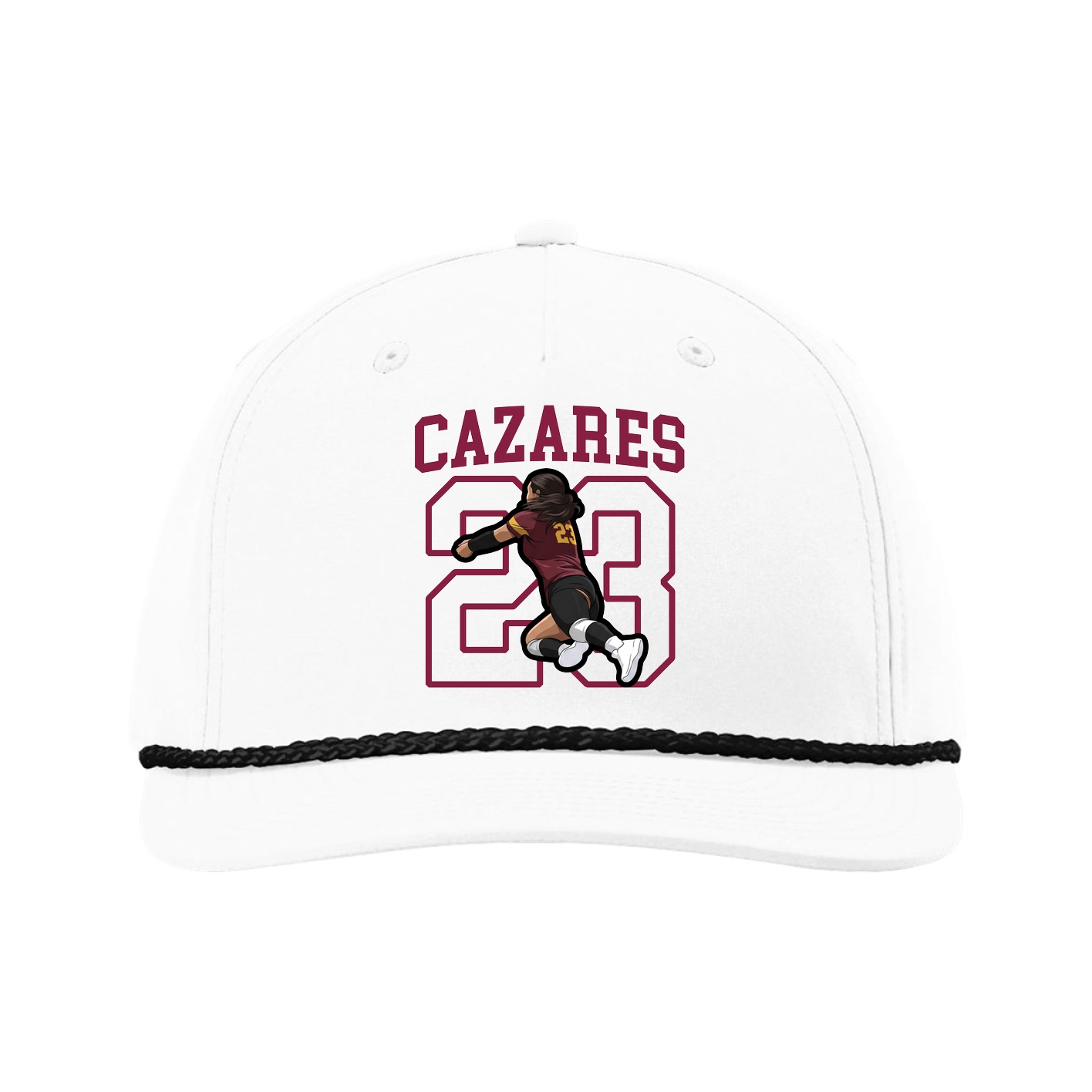 Five-Panel Classic Rope Cap — Shirsey in White