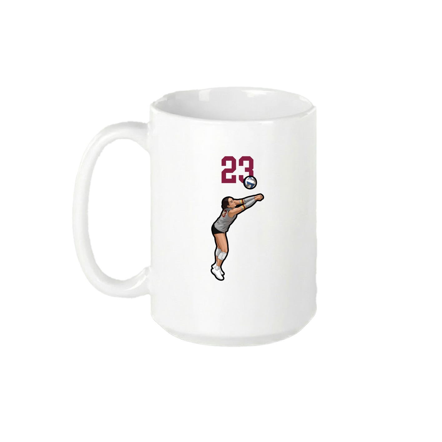 15oz Coffee Mug — Number Top in White