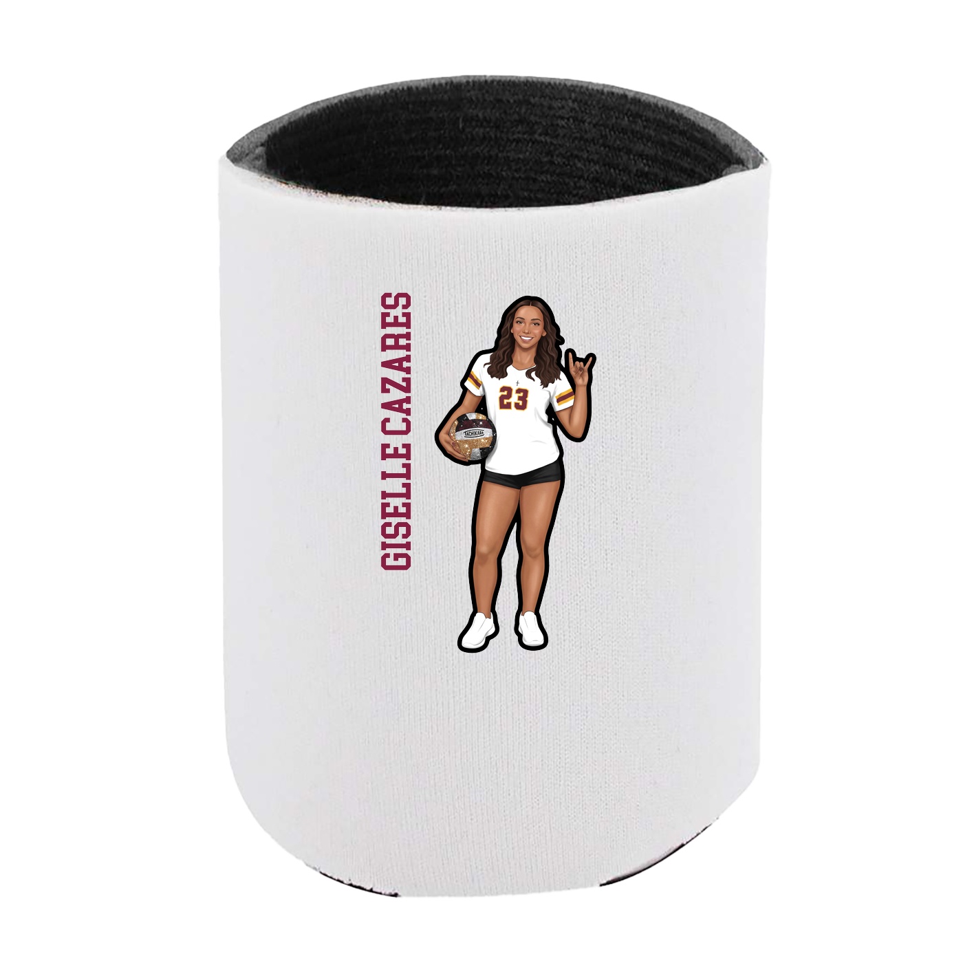 Can Holder — Name Vertical in White