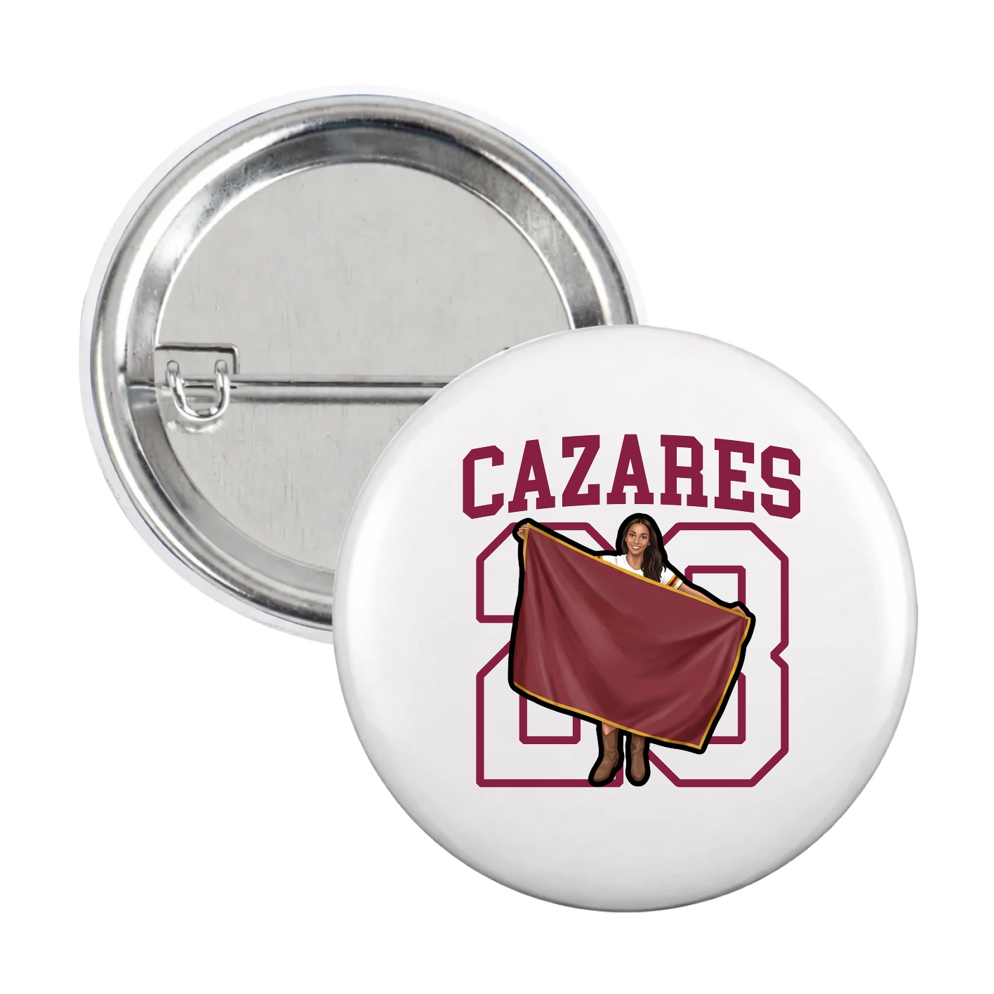 Game Day Button — Shirsey in White