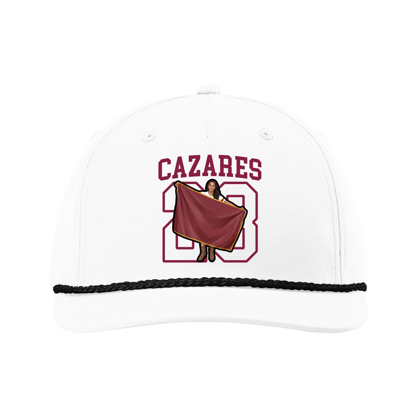 Five-Panel Classic Rope Cap — Shirsey in White