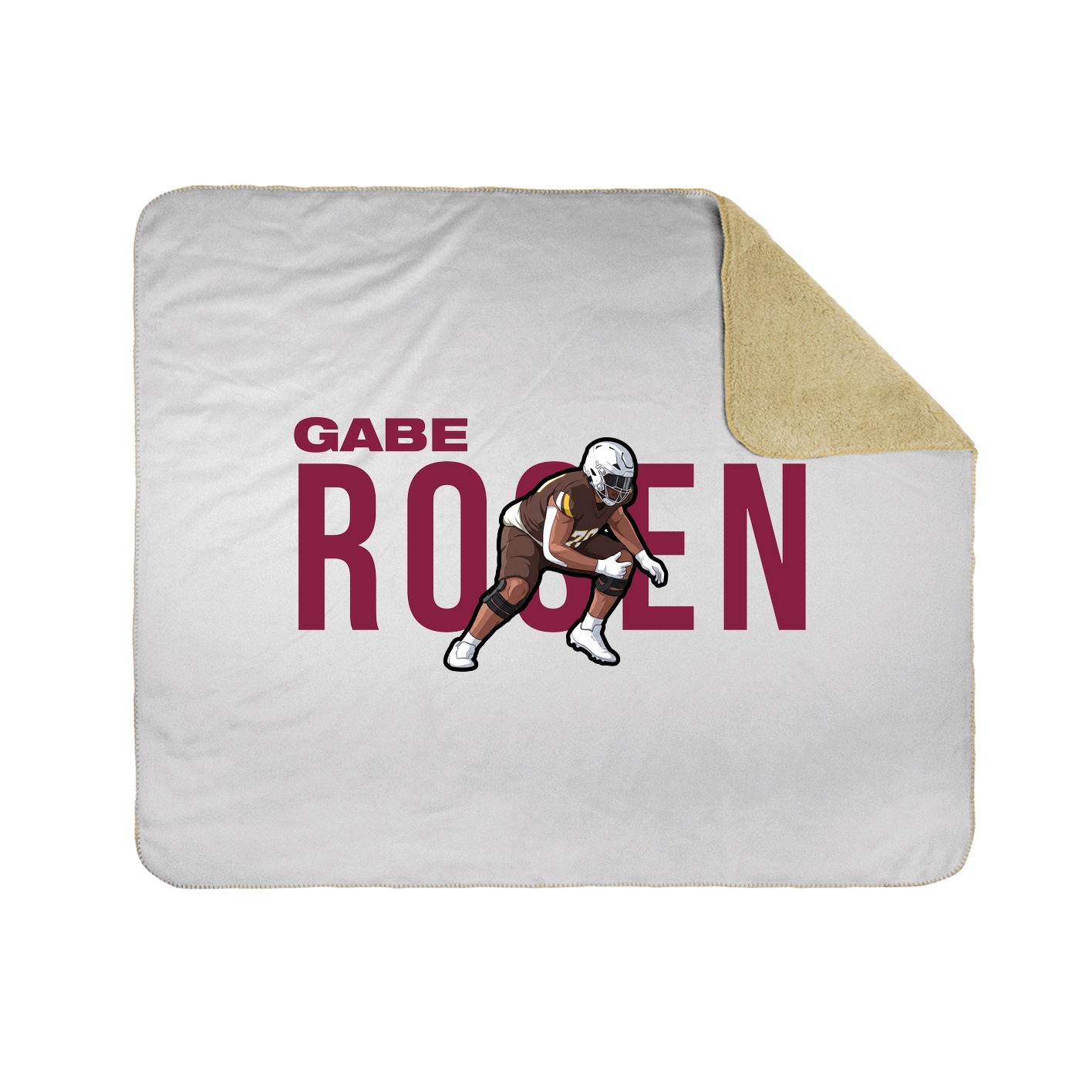 Throw Blanket — Player Name in White