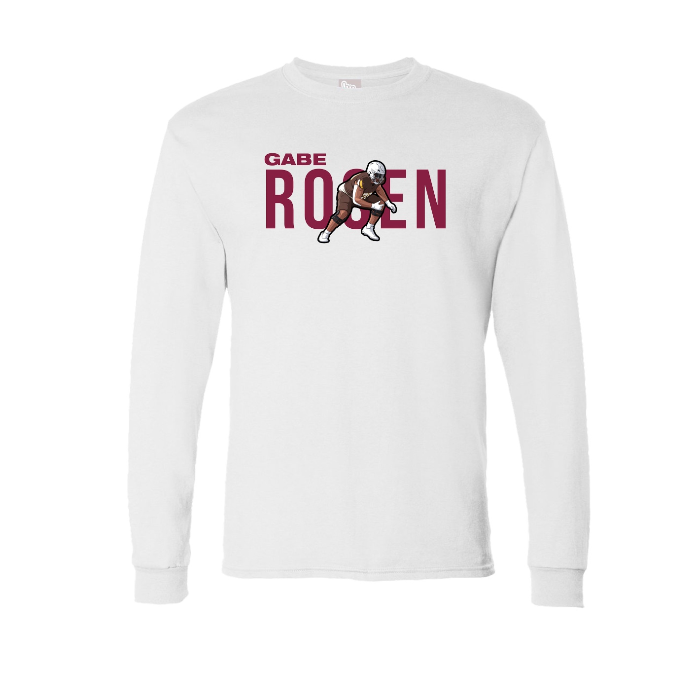 Long Sleeve Tee — Player Name in White