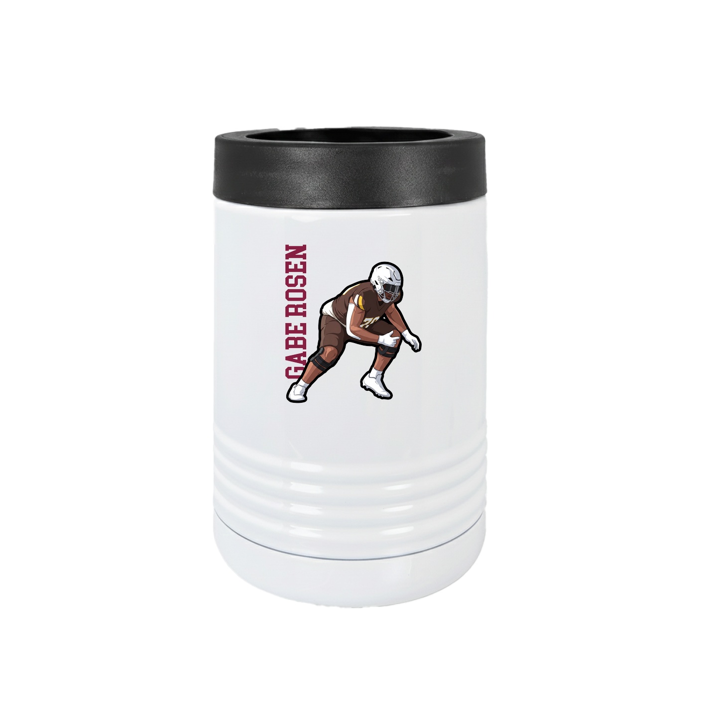 Beverage Holder — Name Vertical in White