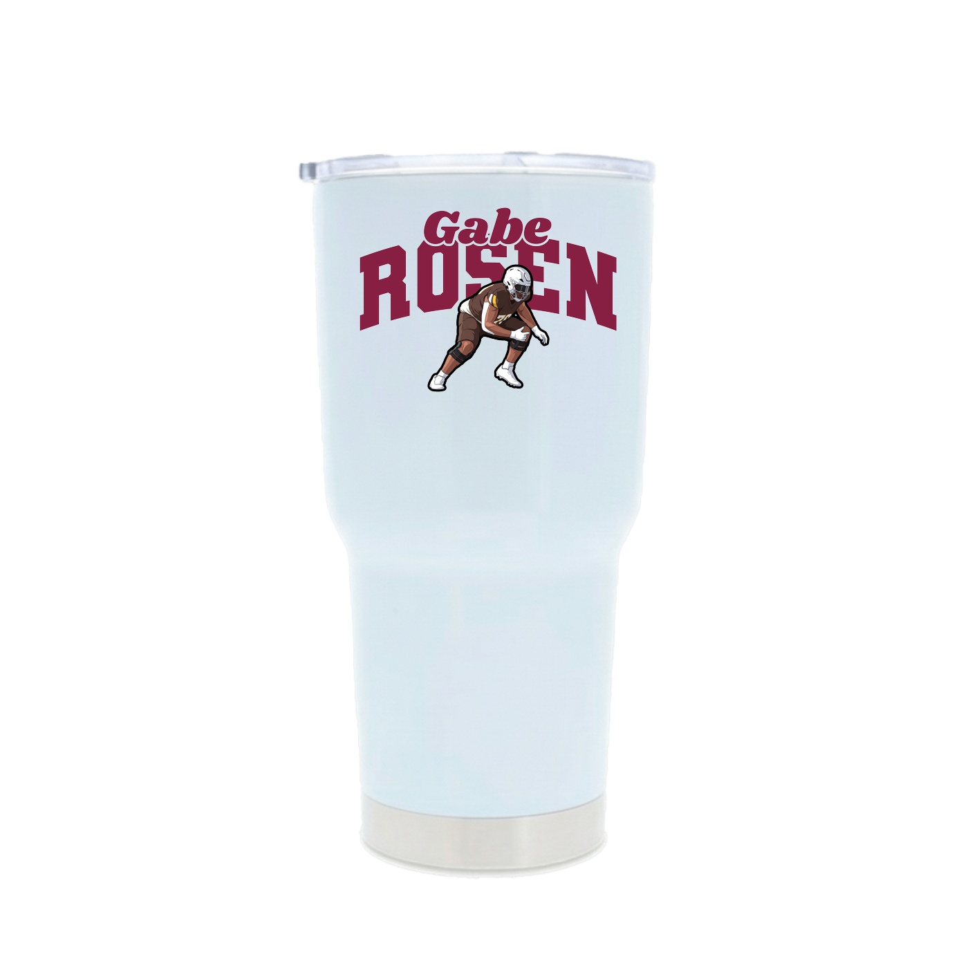30oz Stainless Steel Tumbler — Signature Arch in White