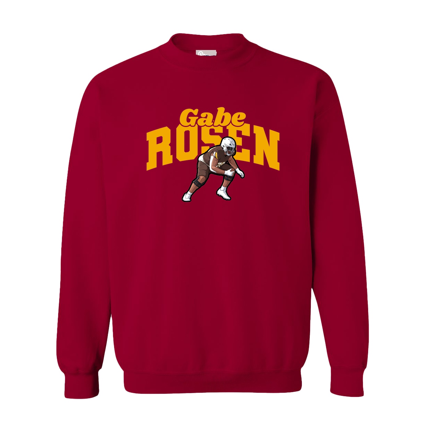 Fleece Crew — Signature Arch in Cardinal