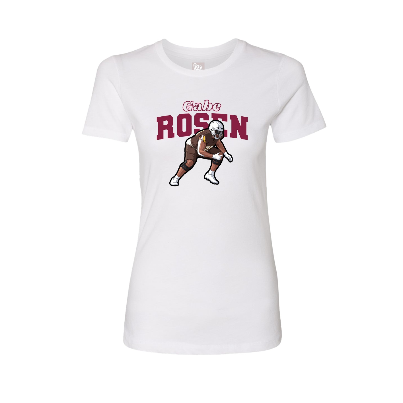 Womens Tee — Name Arch in White