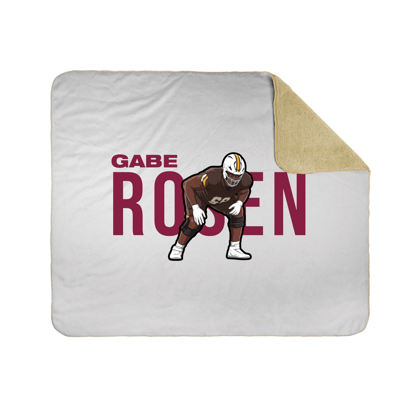 Throw Blanket — Player Name in White