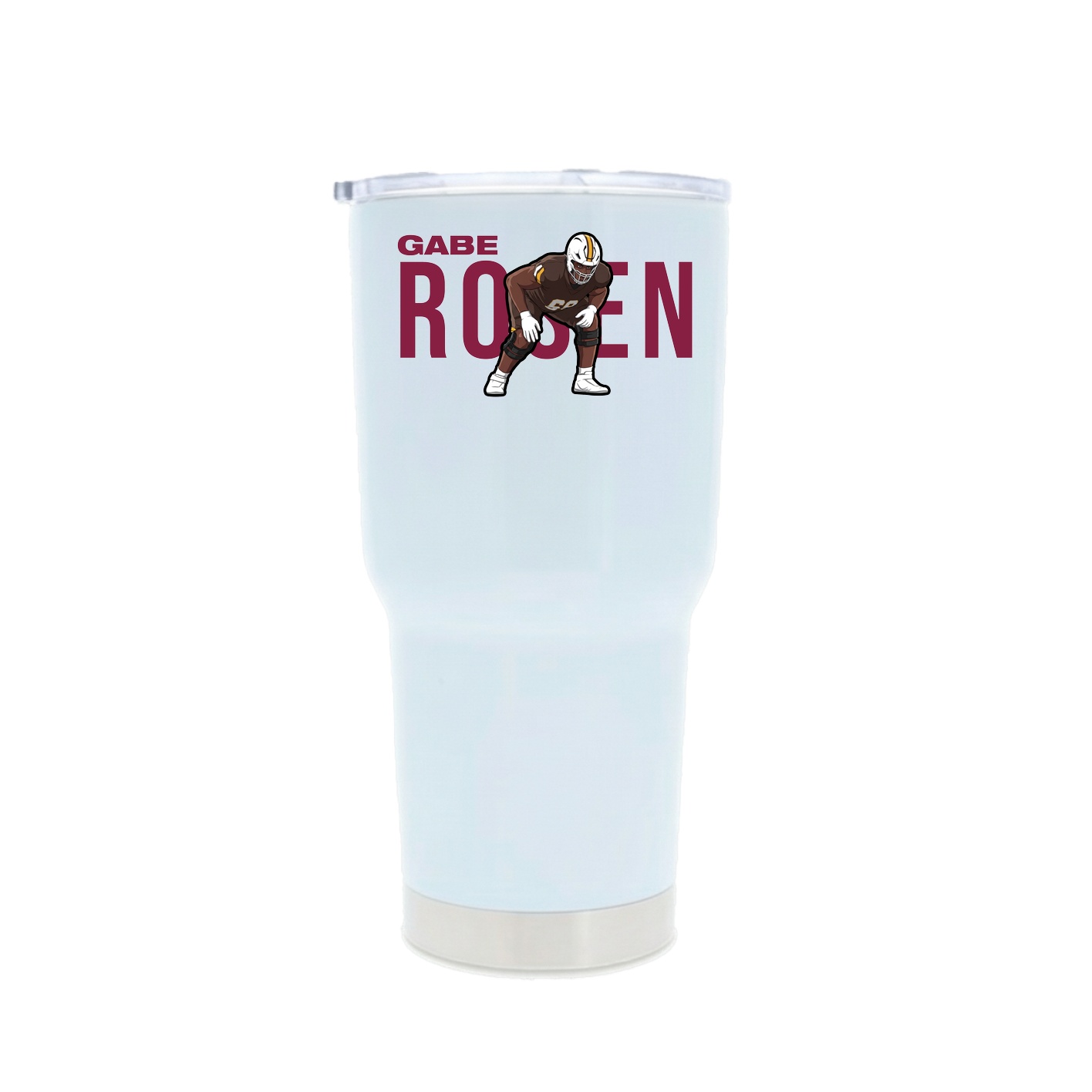 30oz Stainless Steel Tumbler — Player Name in White