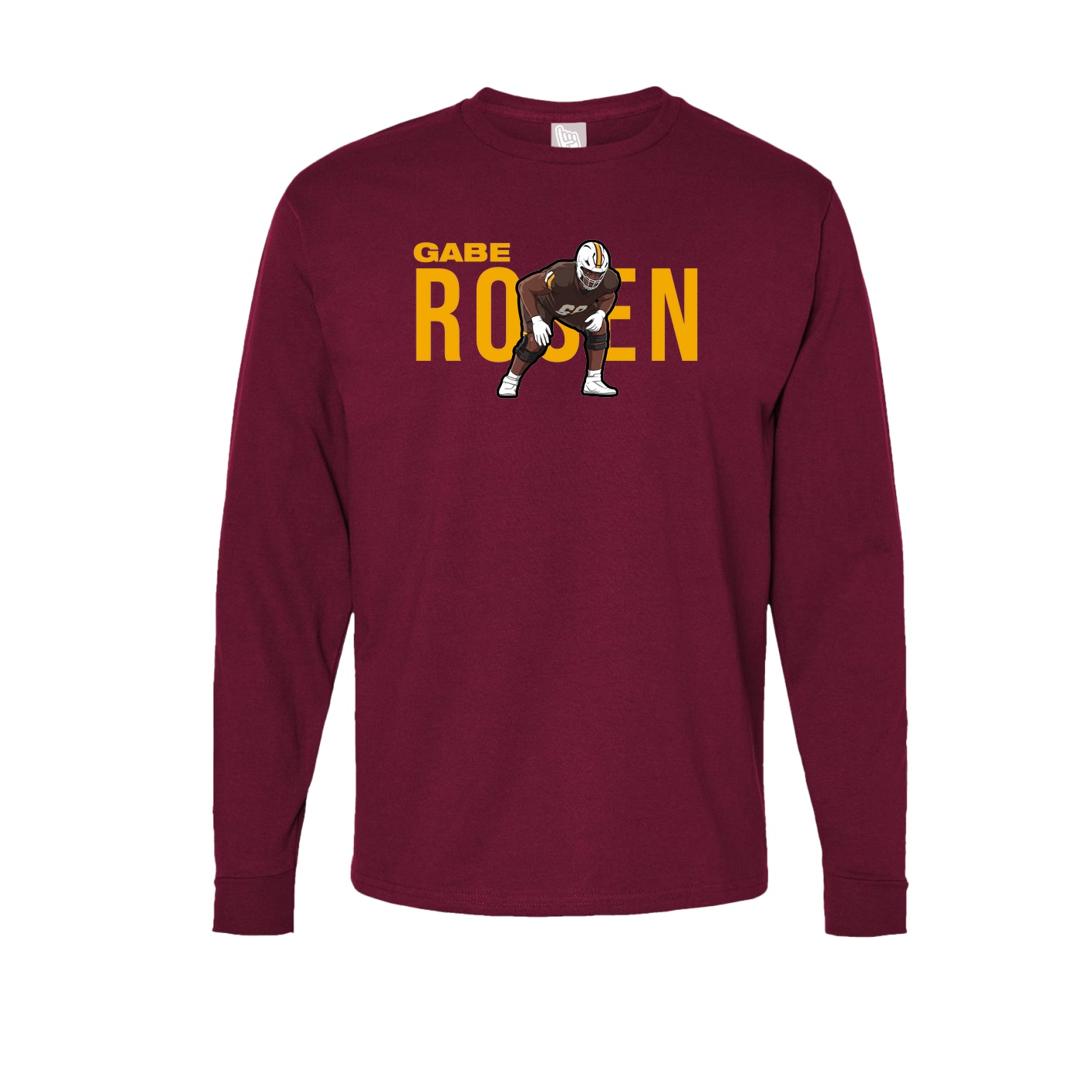 Long Sleeve Tee — Player Name in Cardinal
