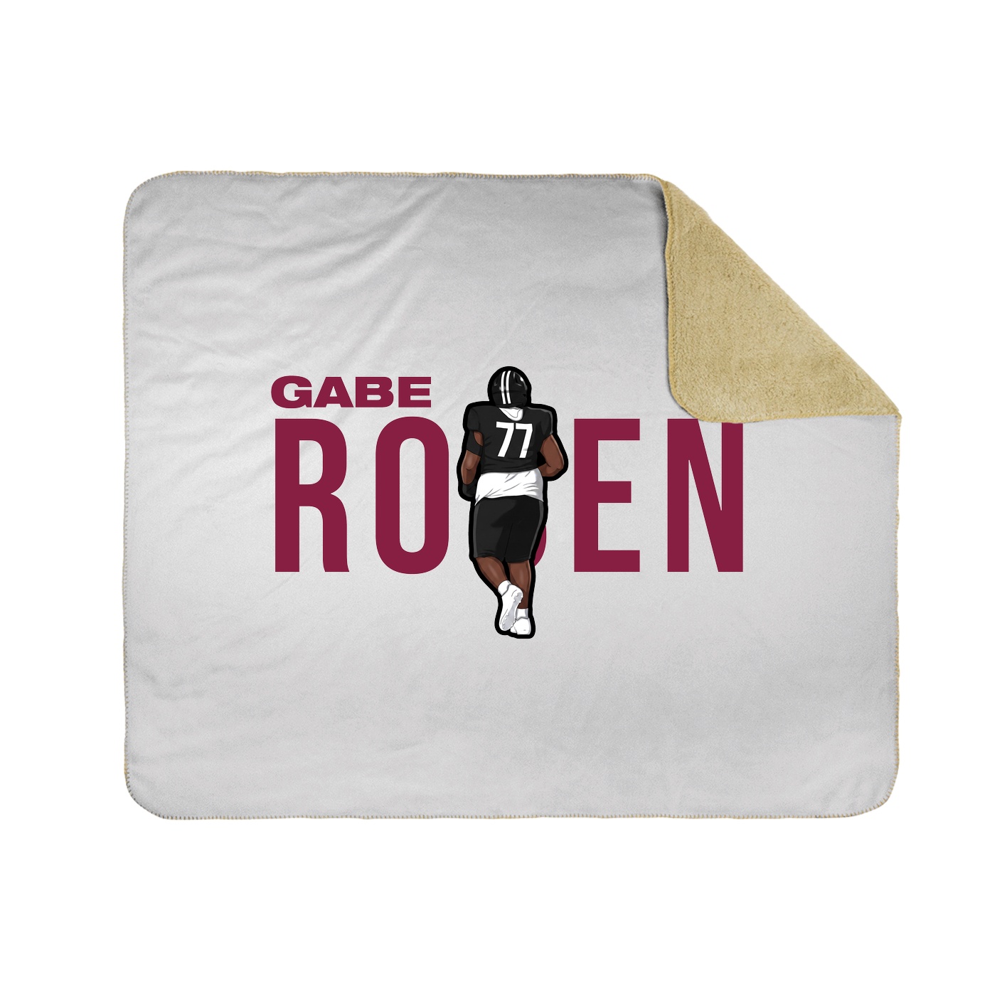 Throw Blanket — Player Name in White
