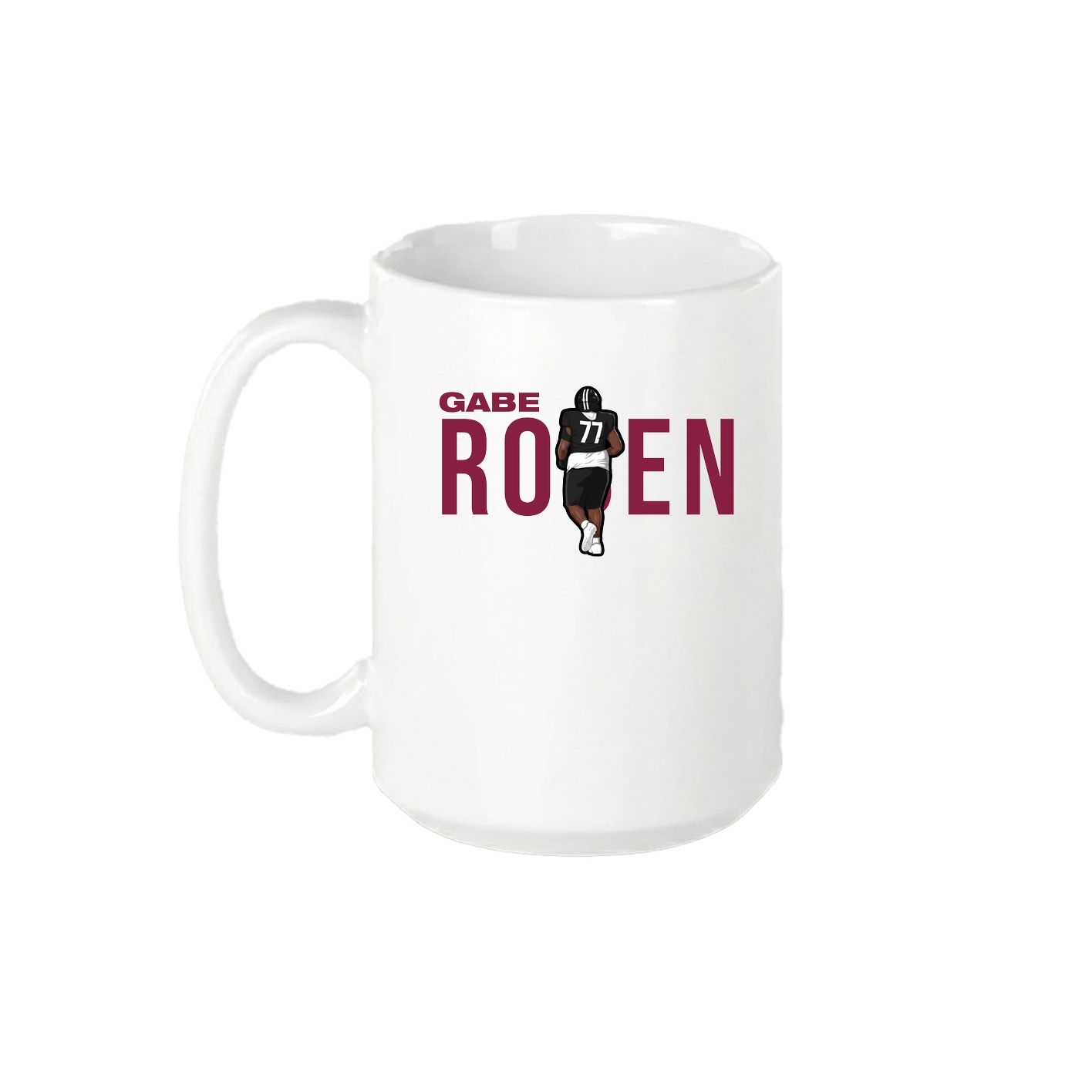 15oz Coffee Mug — Player Name in White