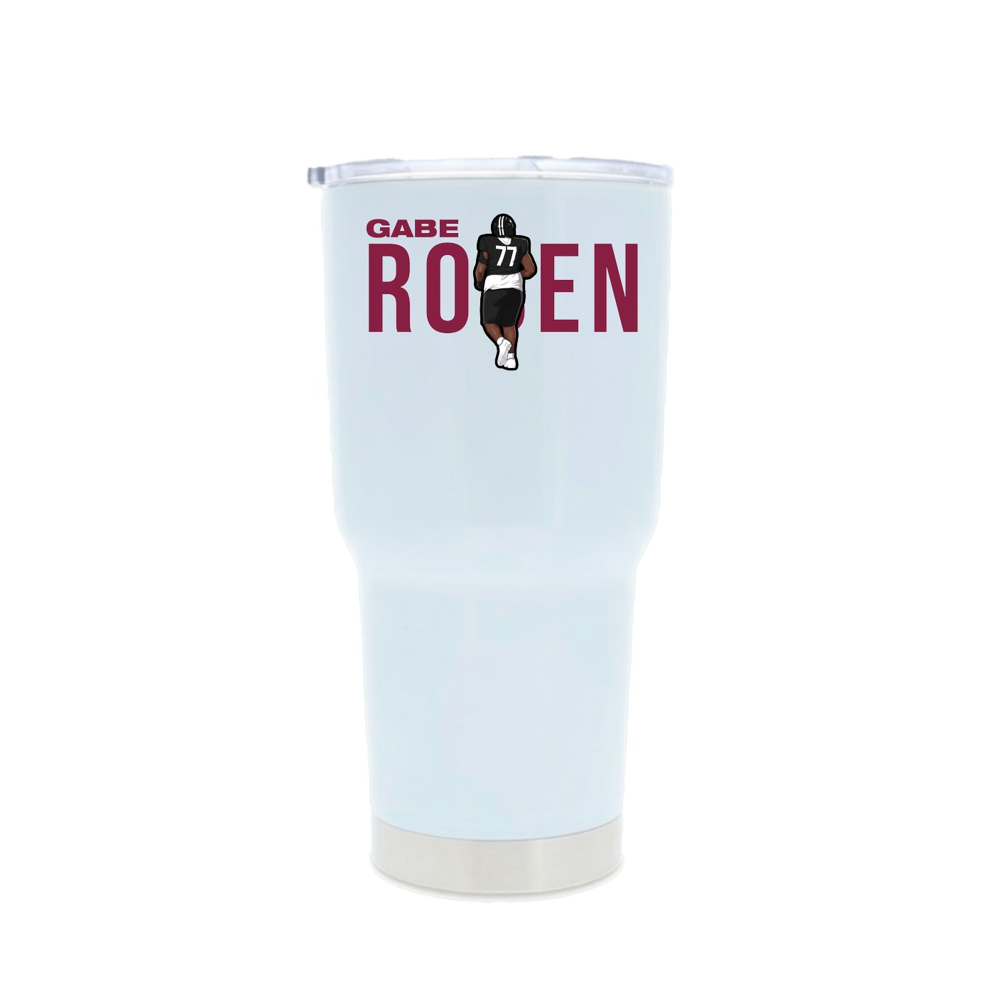 30oz Stainless Steel Tumbler — Player Name in White