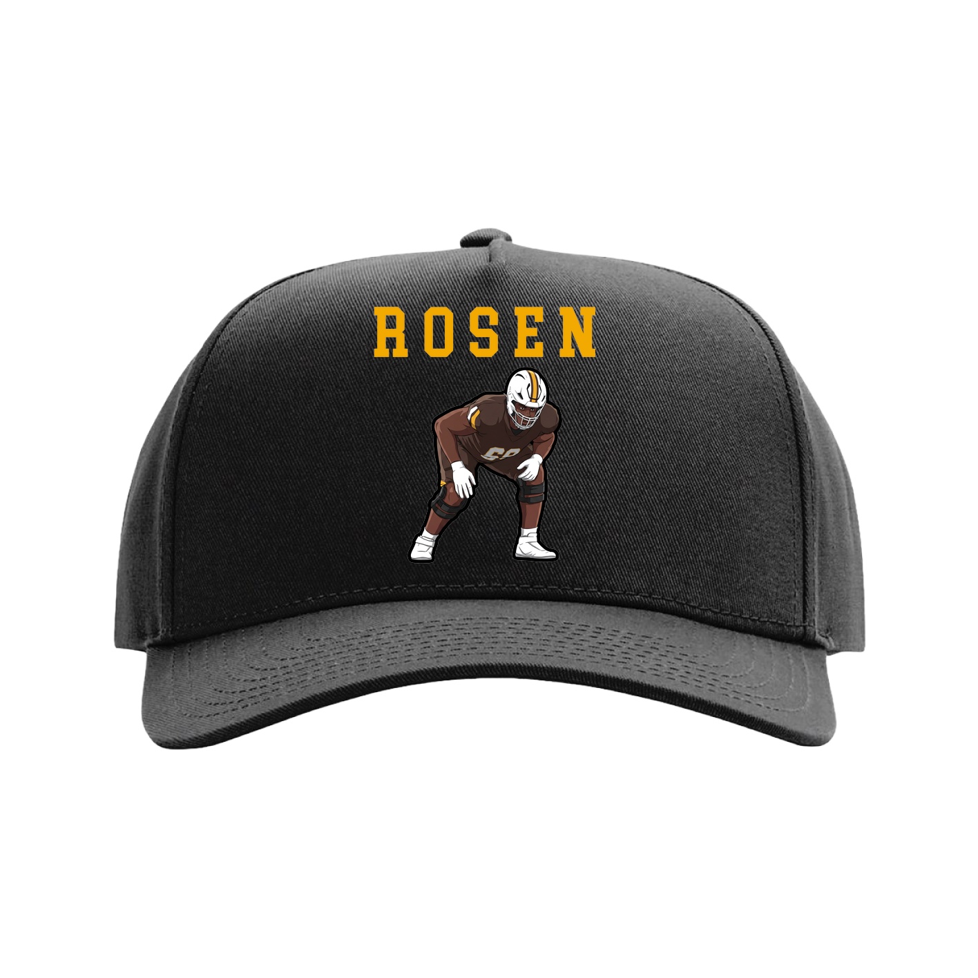 Full Fabric Five-Panel Champ Cap — Shirsey in Black