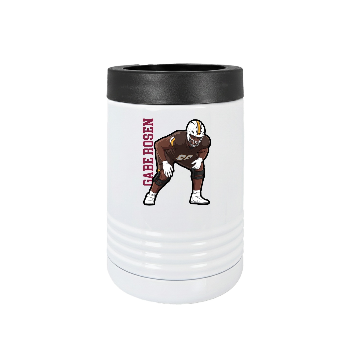 Beverage Holder — Name Vertical in White