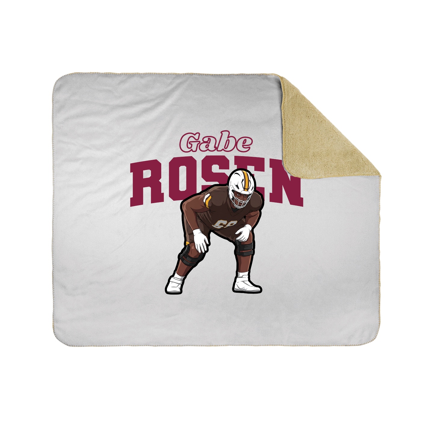 Throw Blanket — Name Arch in White