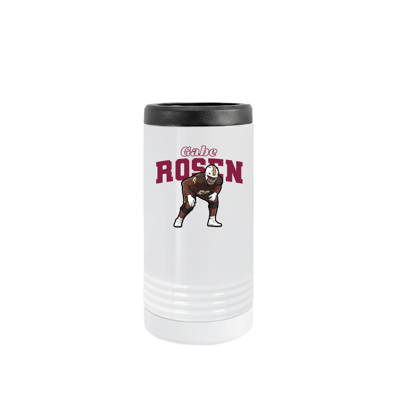 Slim Beverage Holder — Name Arch in White