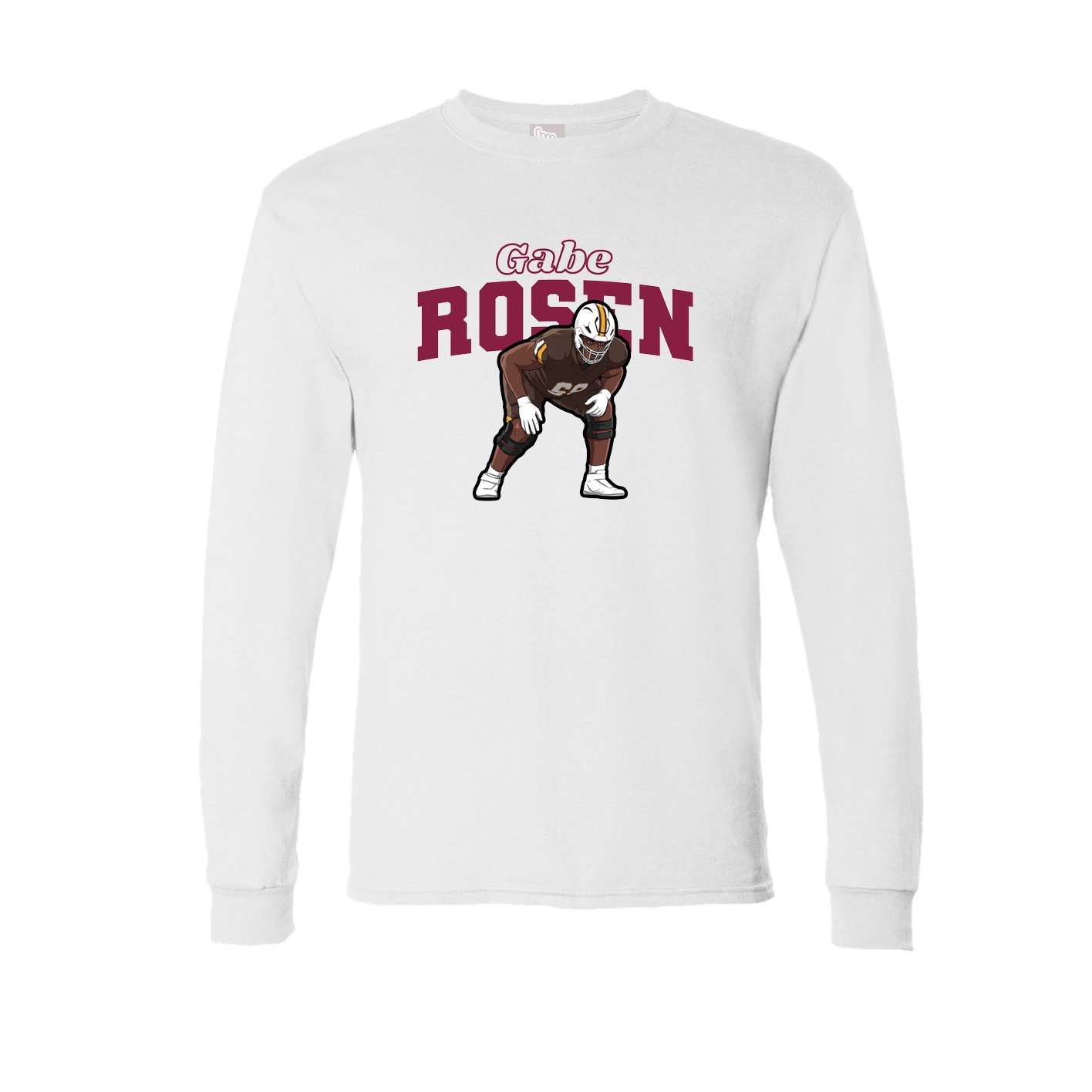 Long Sleeve Tee — Name Arch in White