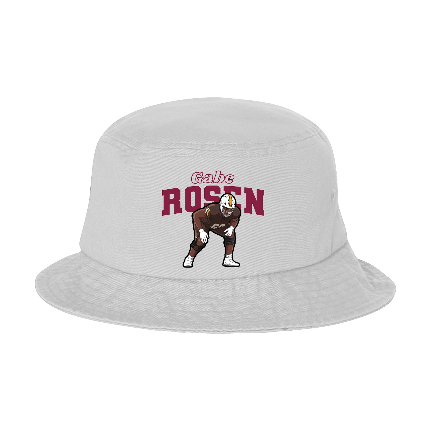 Bucket Cap — Name Arch in White