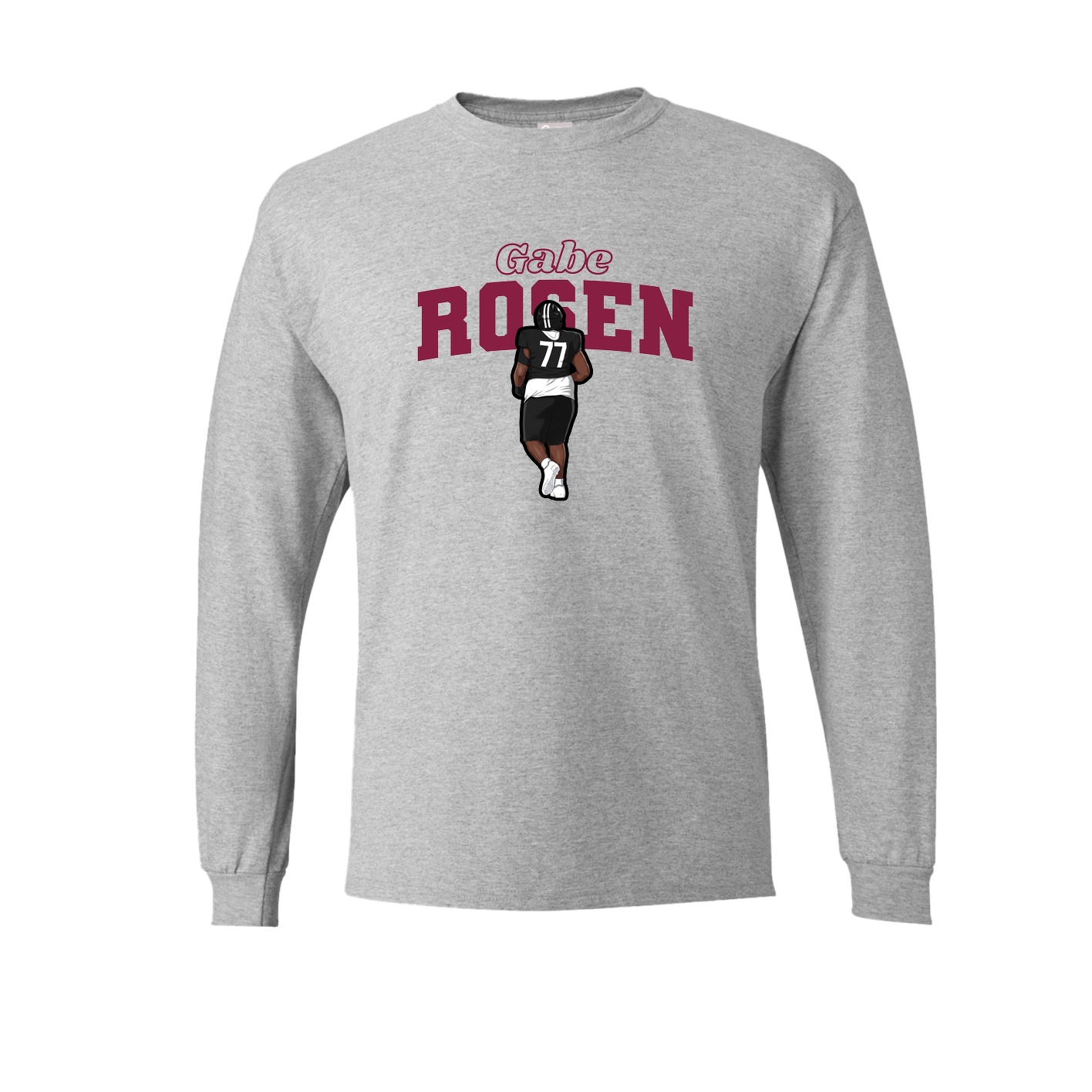 Long Sleeve Tee — Name Arch in Grey