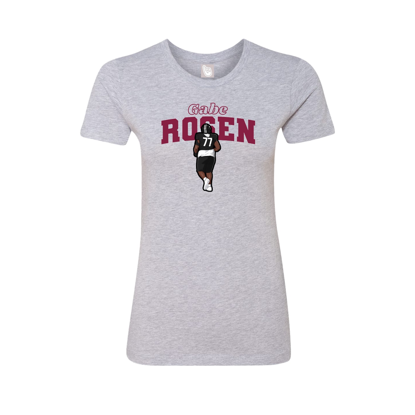 Womens Tee — Name Arch in Grey