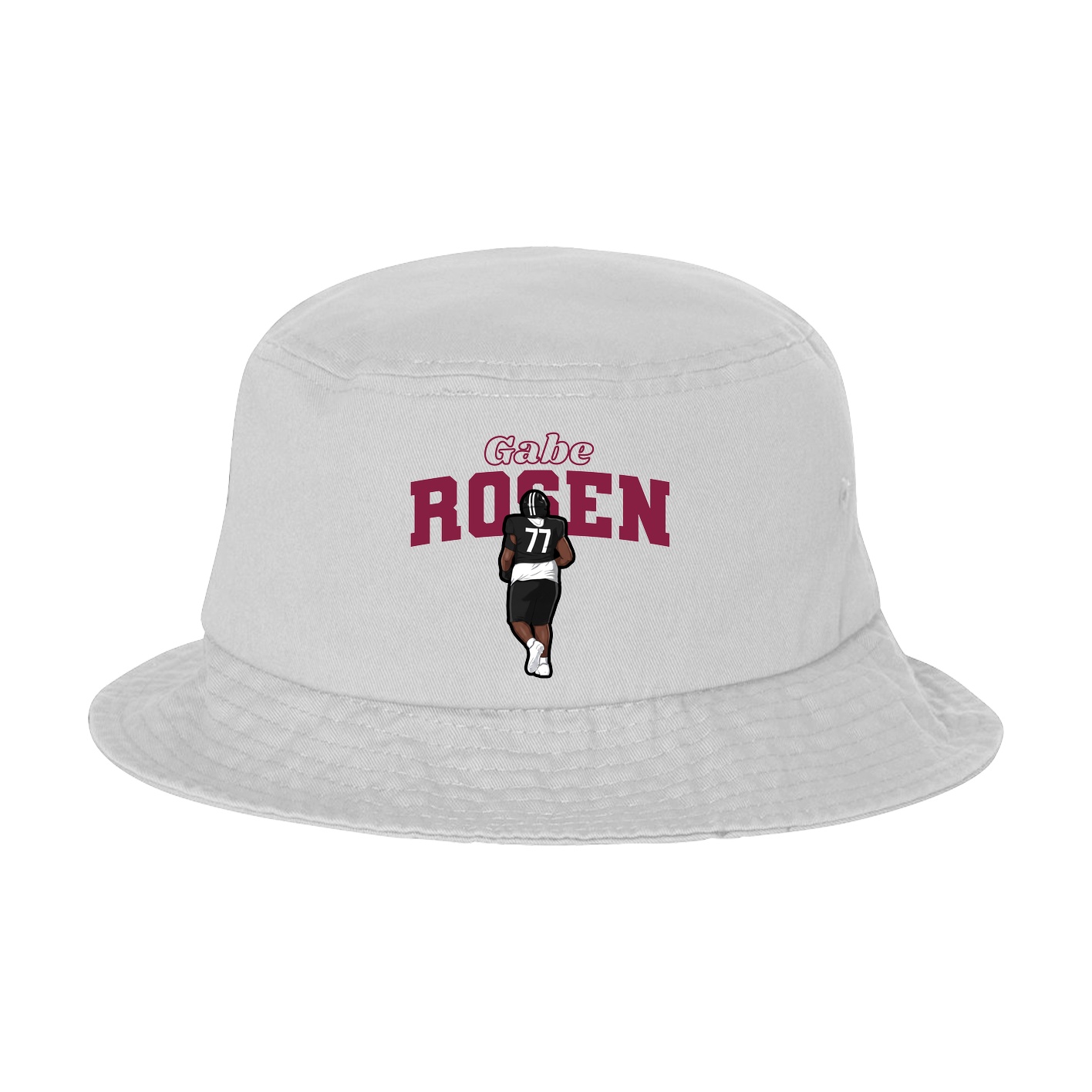 Bucket Cap — Name Arch in White