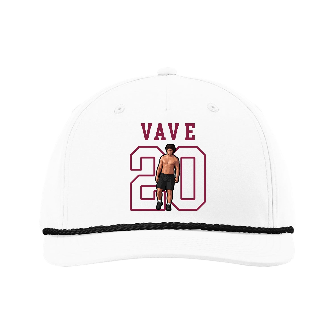 Five-Panel Classic Rope Cap — Shirsey in White