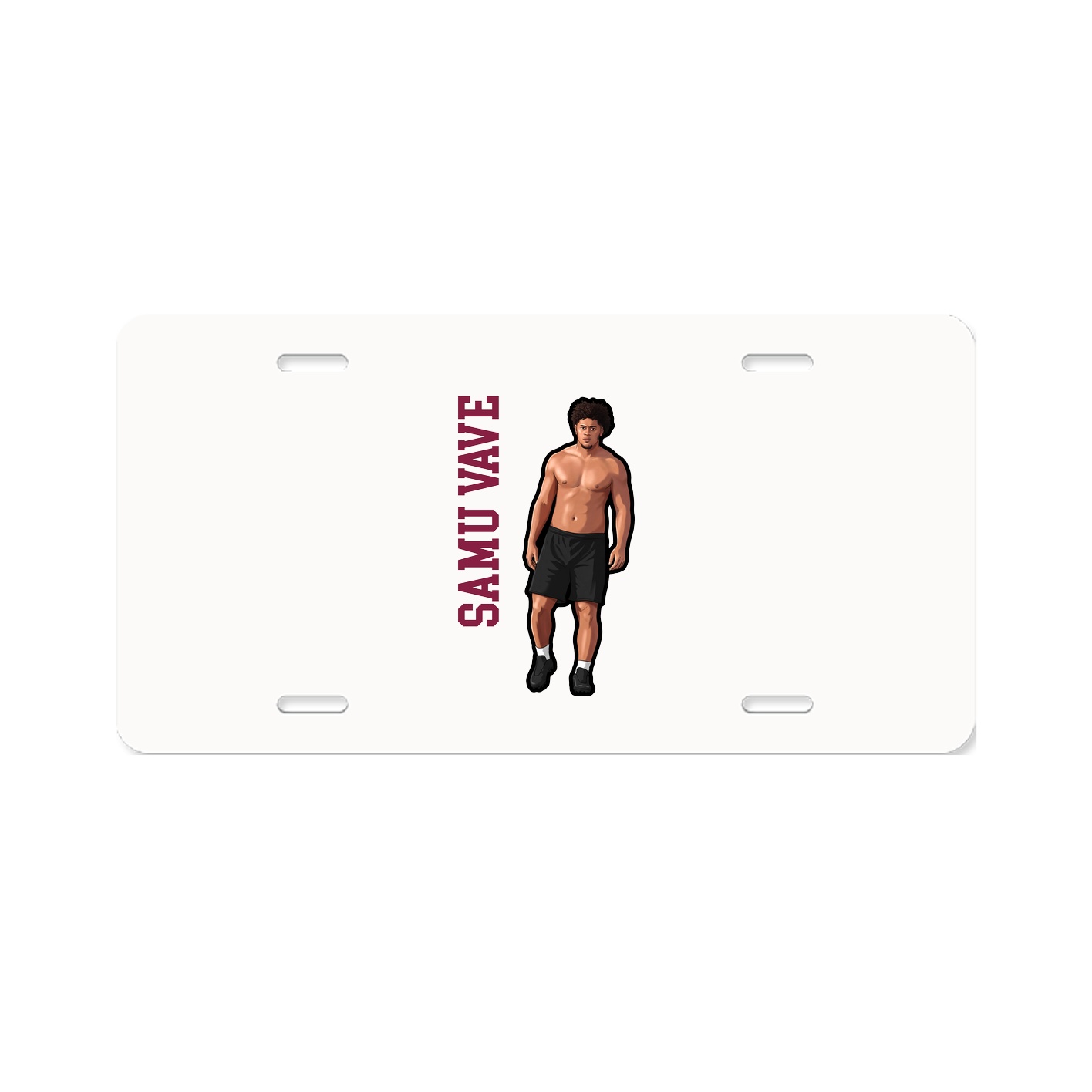License Plate — Name Vertical in Classic