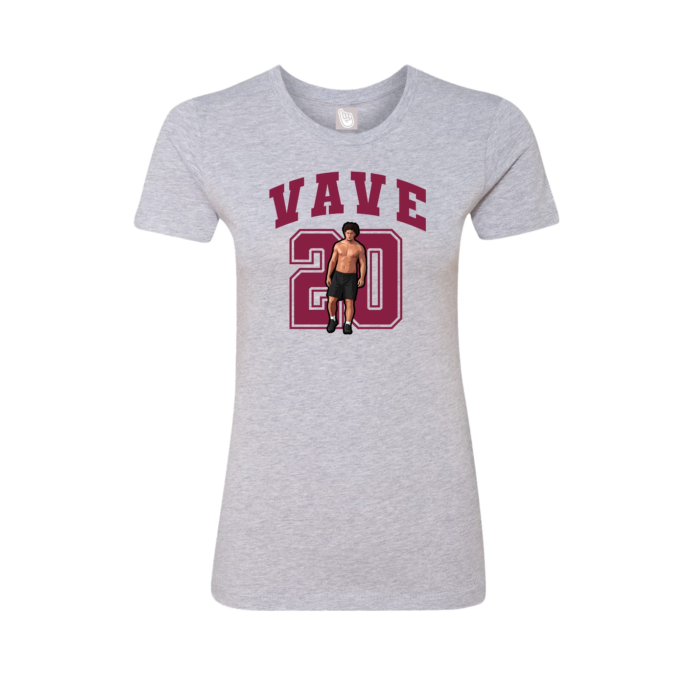 Fitted Women's Tee — Number in Grey
