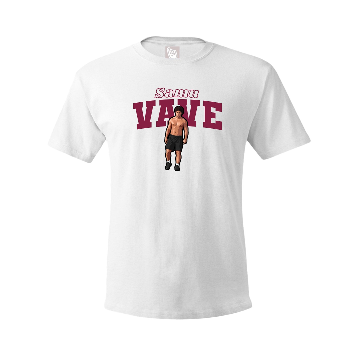 Youth Tee — Name Arch in White
