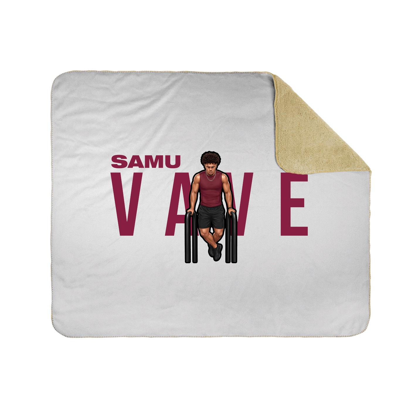 Throw Blanket — Player Name in White