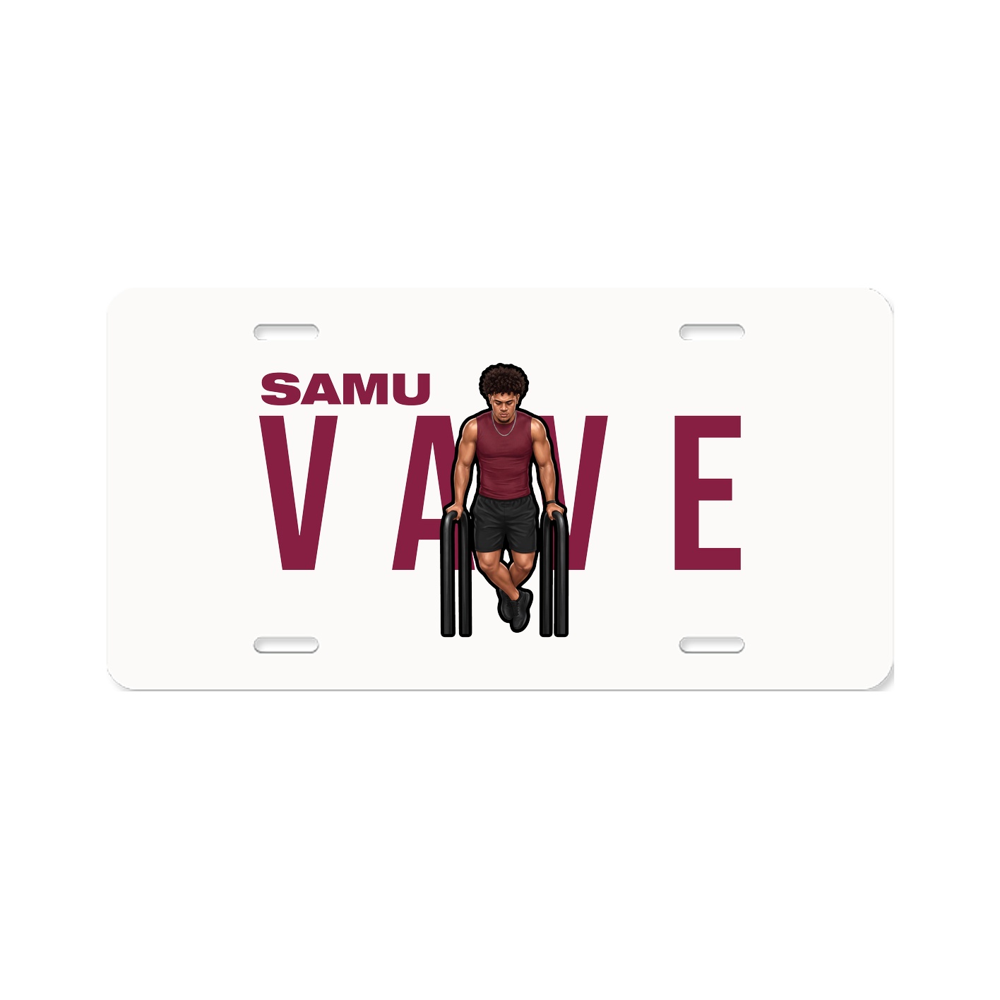 License Plate — Player Name in Classic