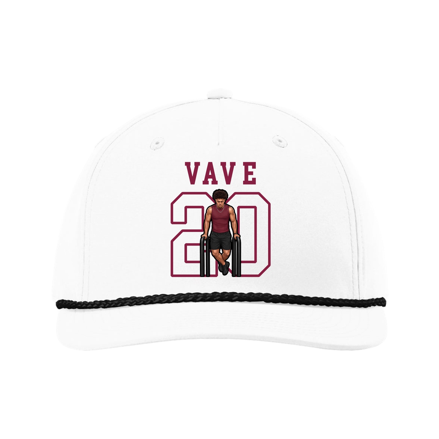 Five-Panel Classic Rope Cap — Shirsey in White