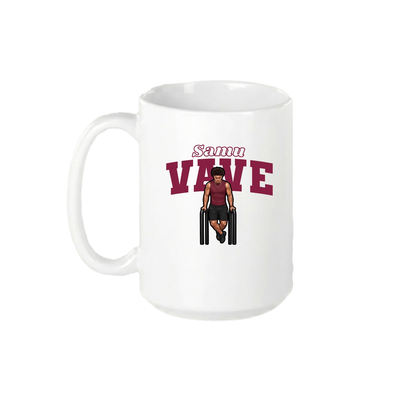 15oz Coffee Mug — Name Arch in White