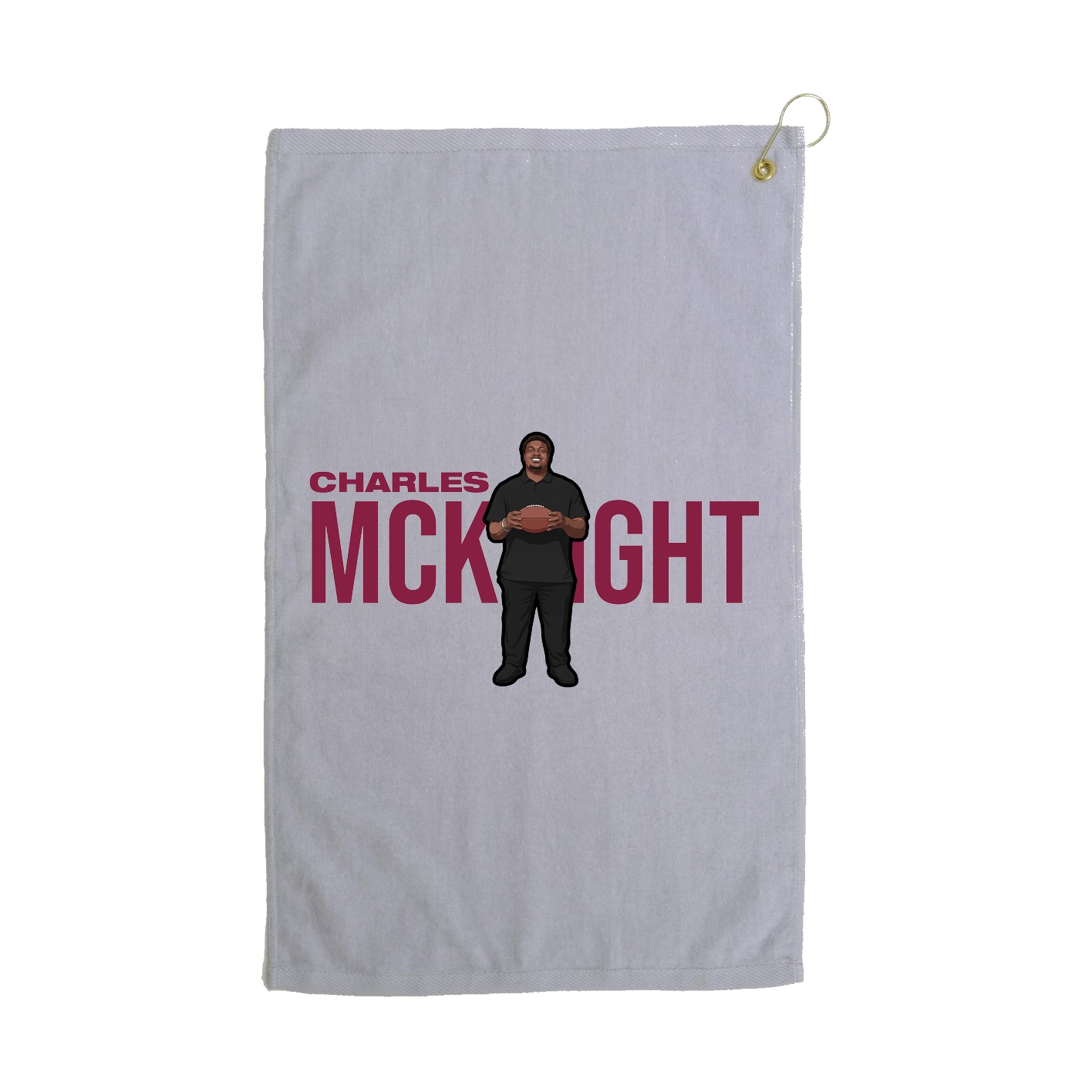 Golf Towel — Player Name in Grey