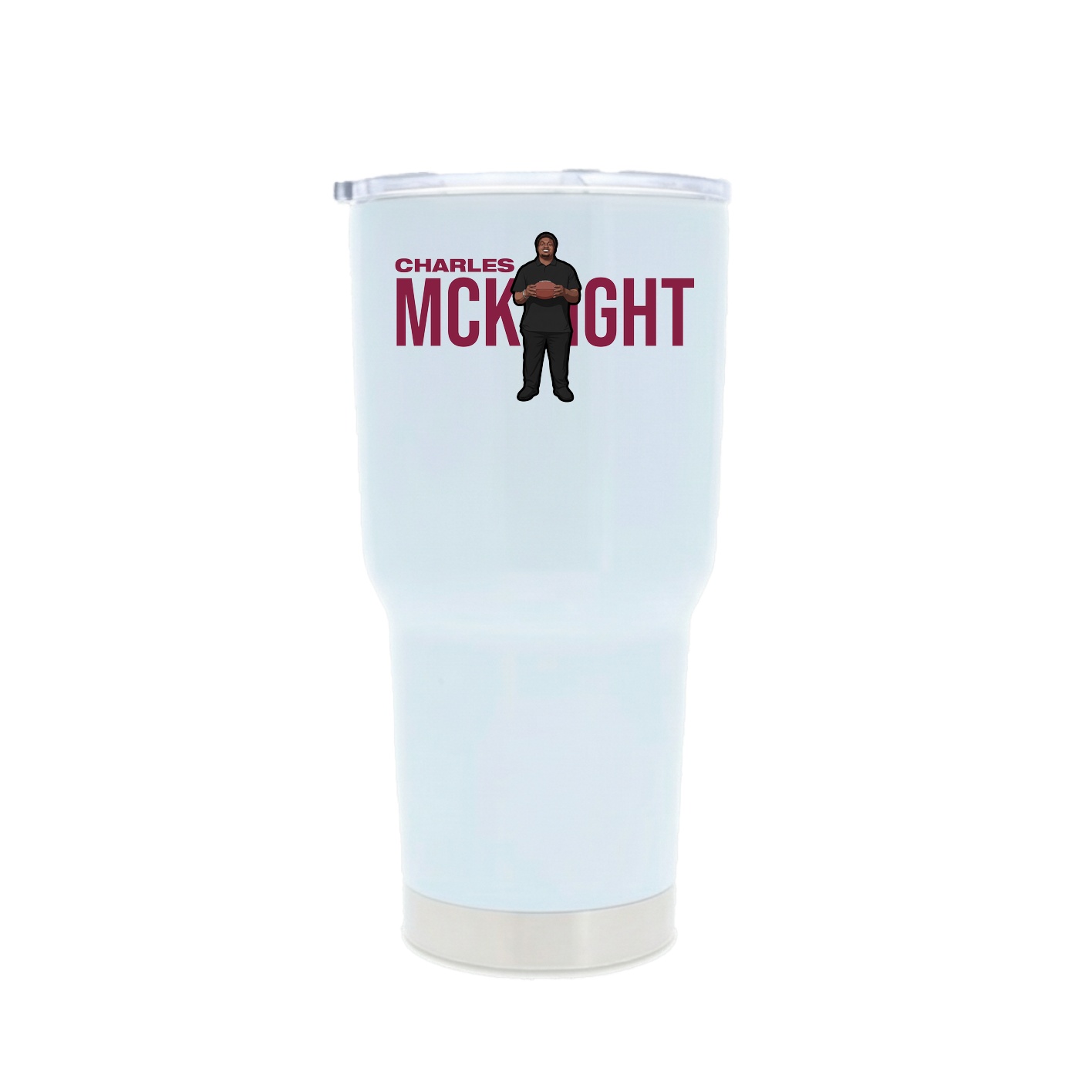 30oz Stainless Steel Tumbler — Player Name in White
