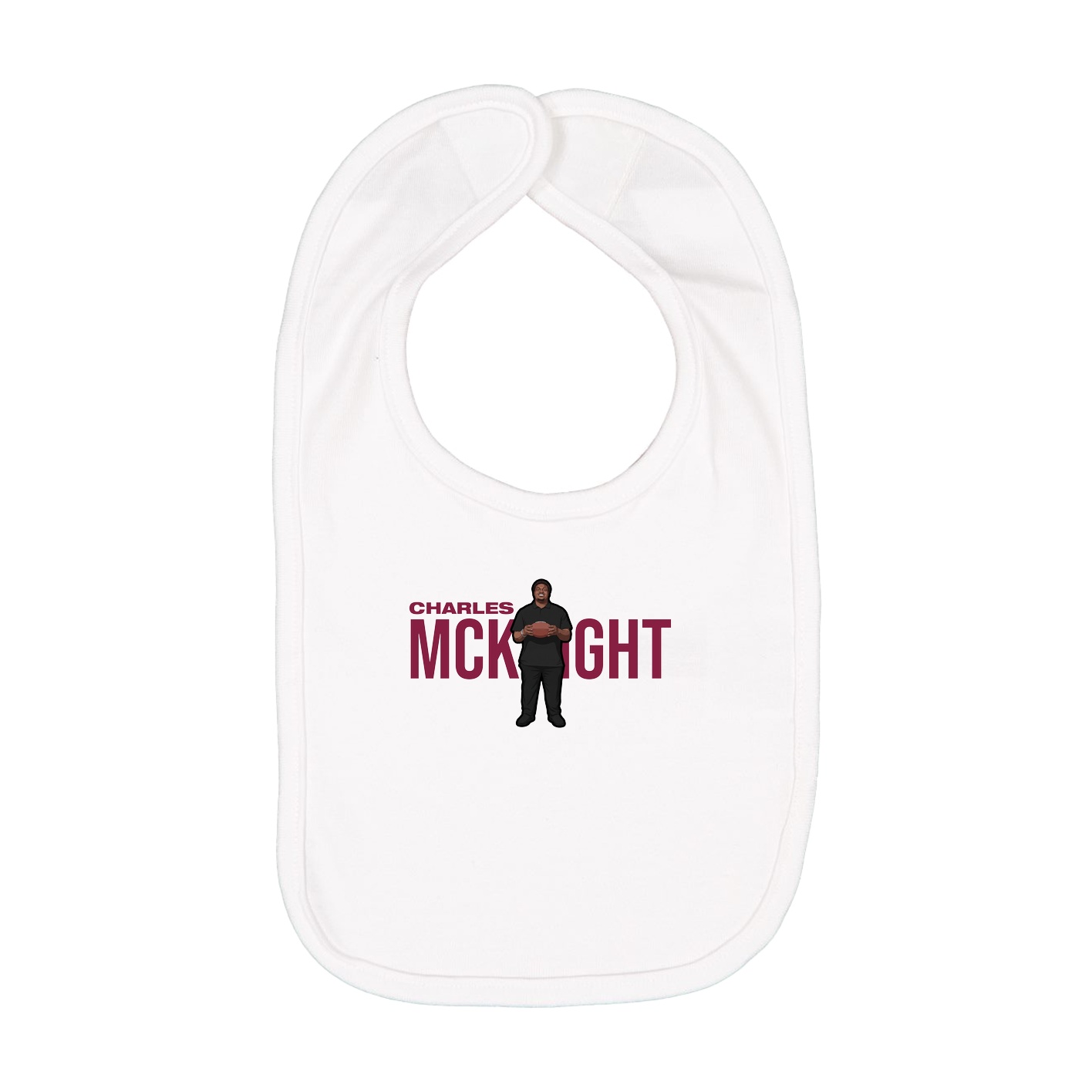 Infant Bib — Player Name in White