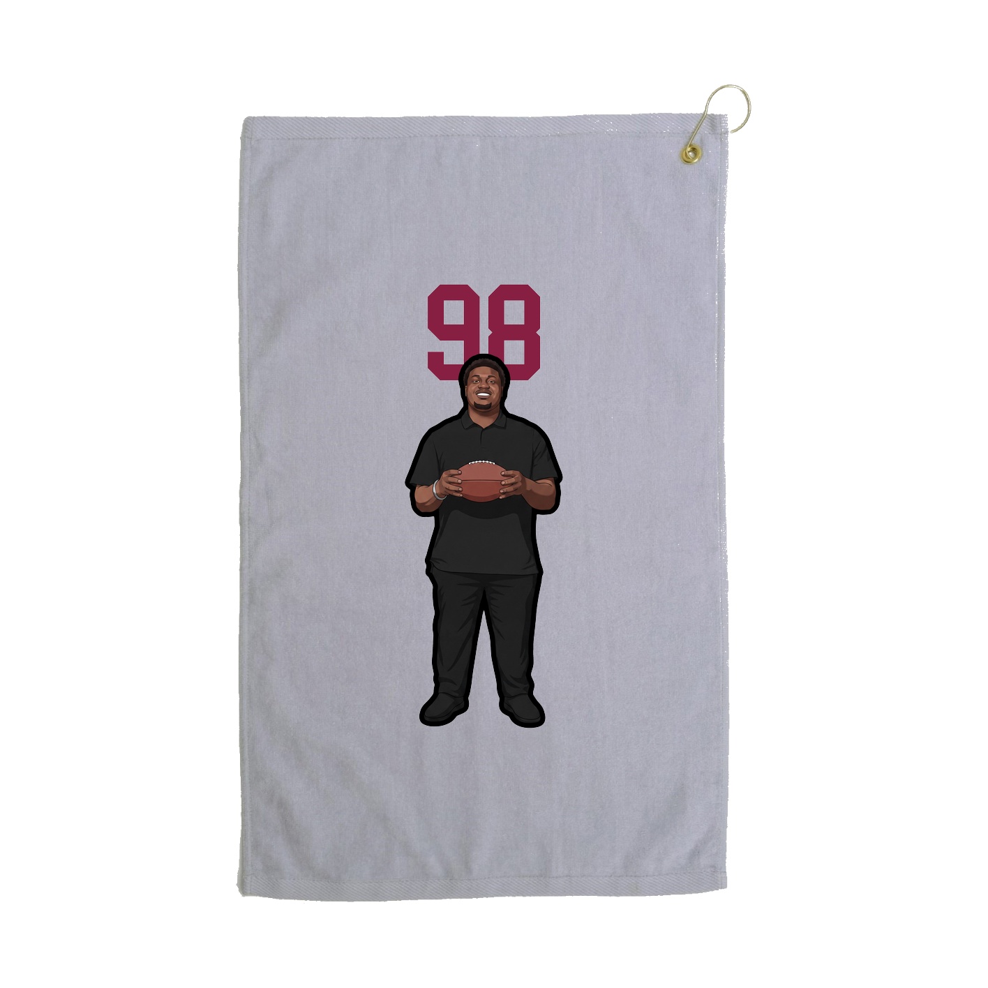 Golf Towel — Number Top in Grey