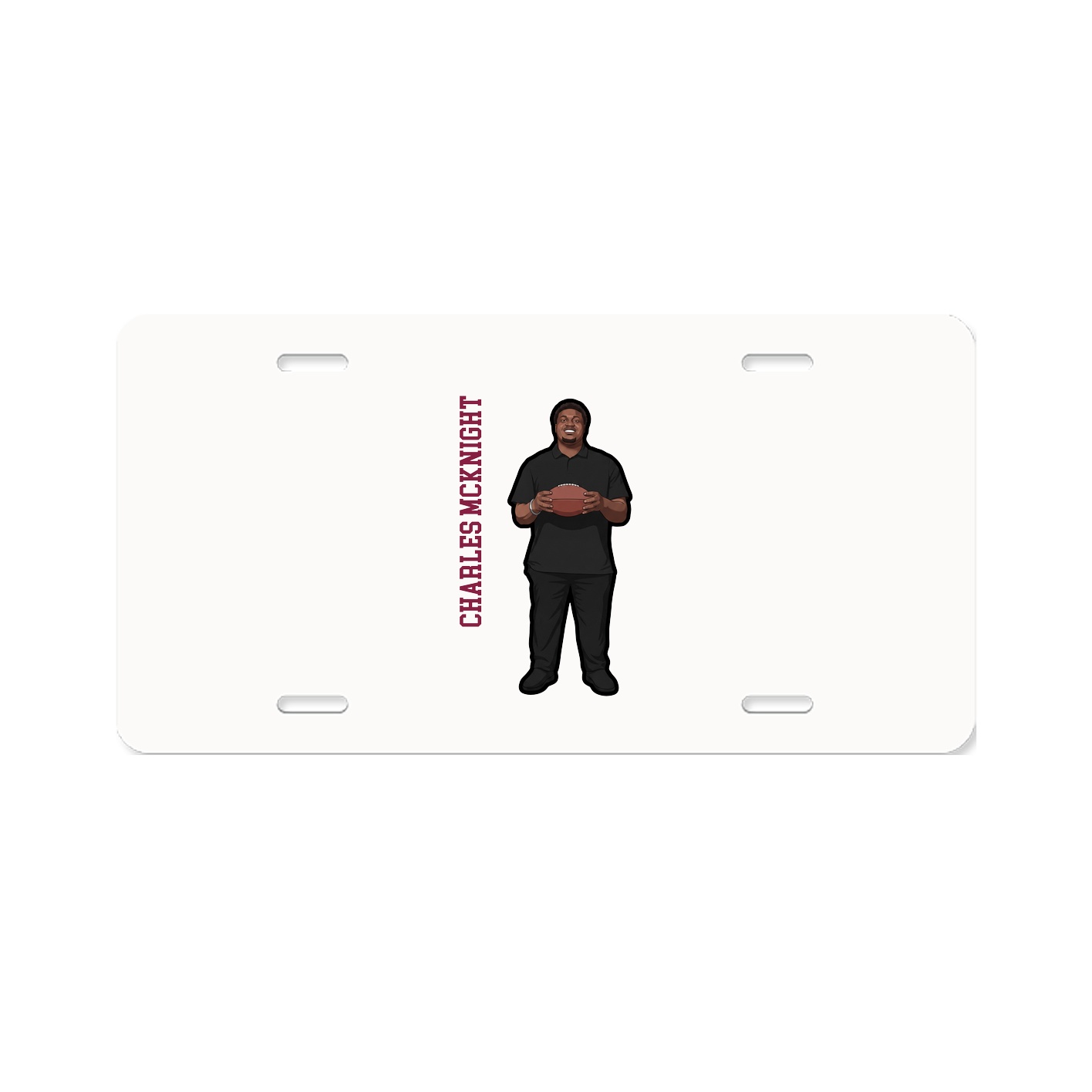 License Plate — Name Vertical in Classic