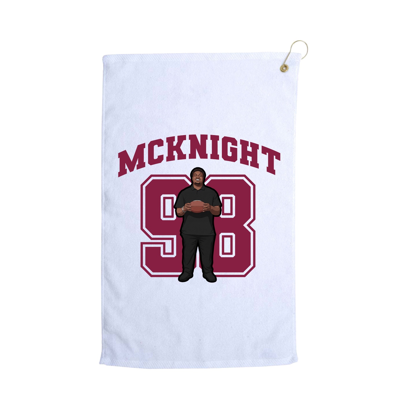 Golf Towel — Number in White