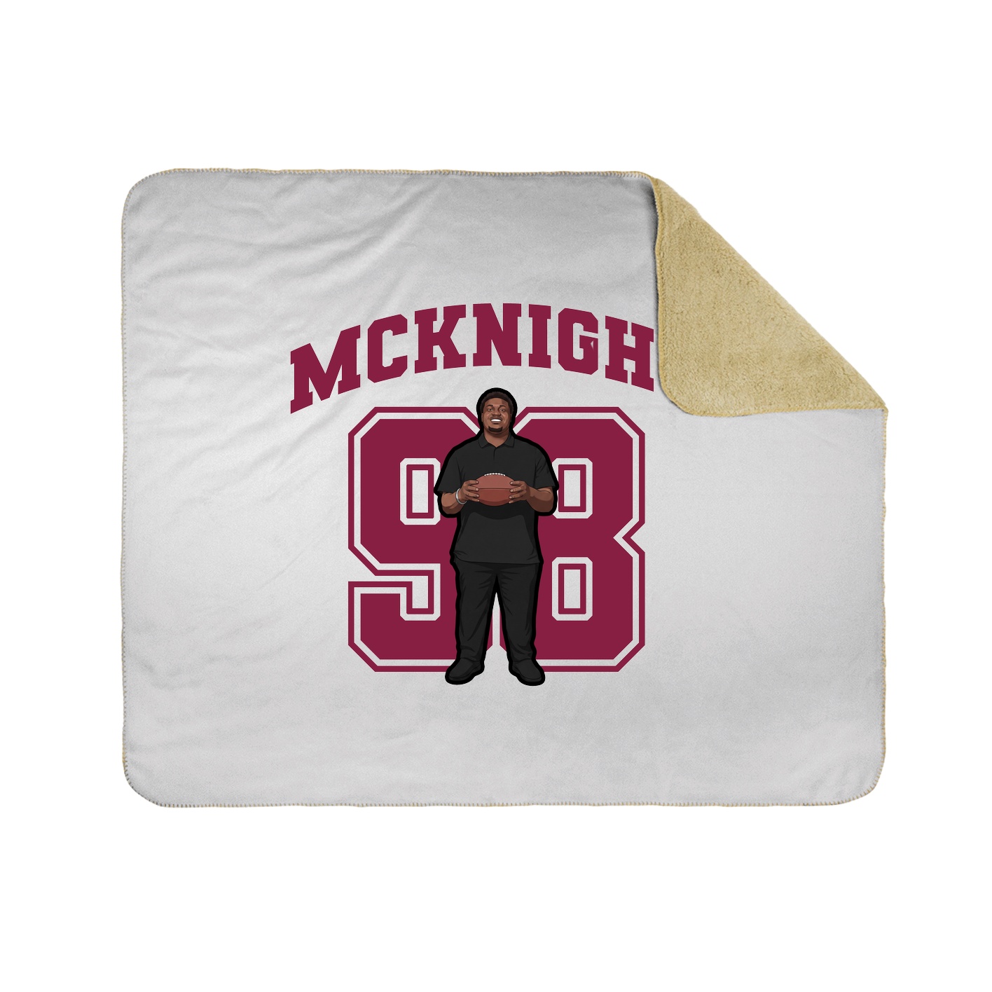 Throw Blanket — Number in White