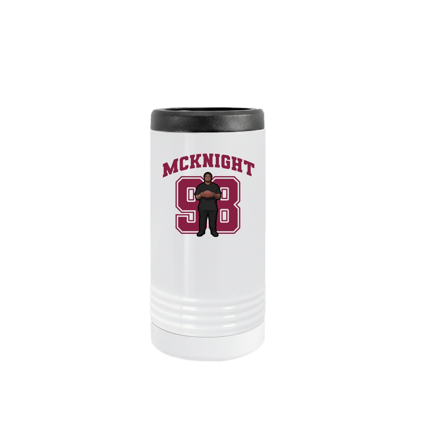 Slim Beverage Holder — Number in White