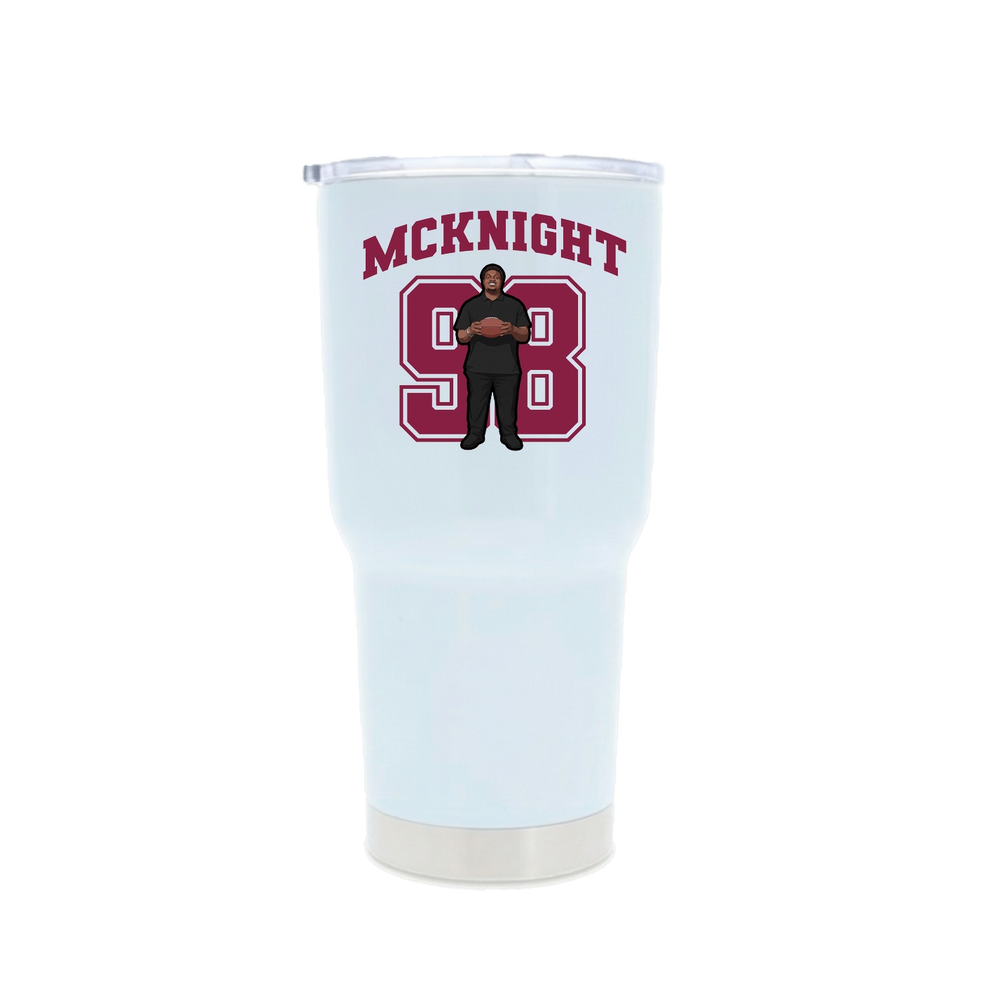 30oz Stainless Steel Tumbler — Number in White