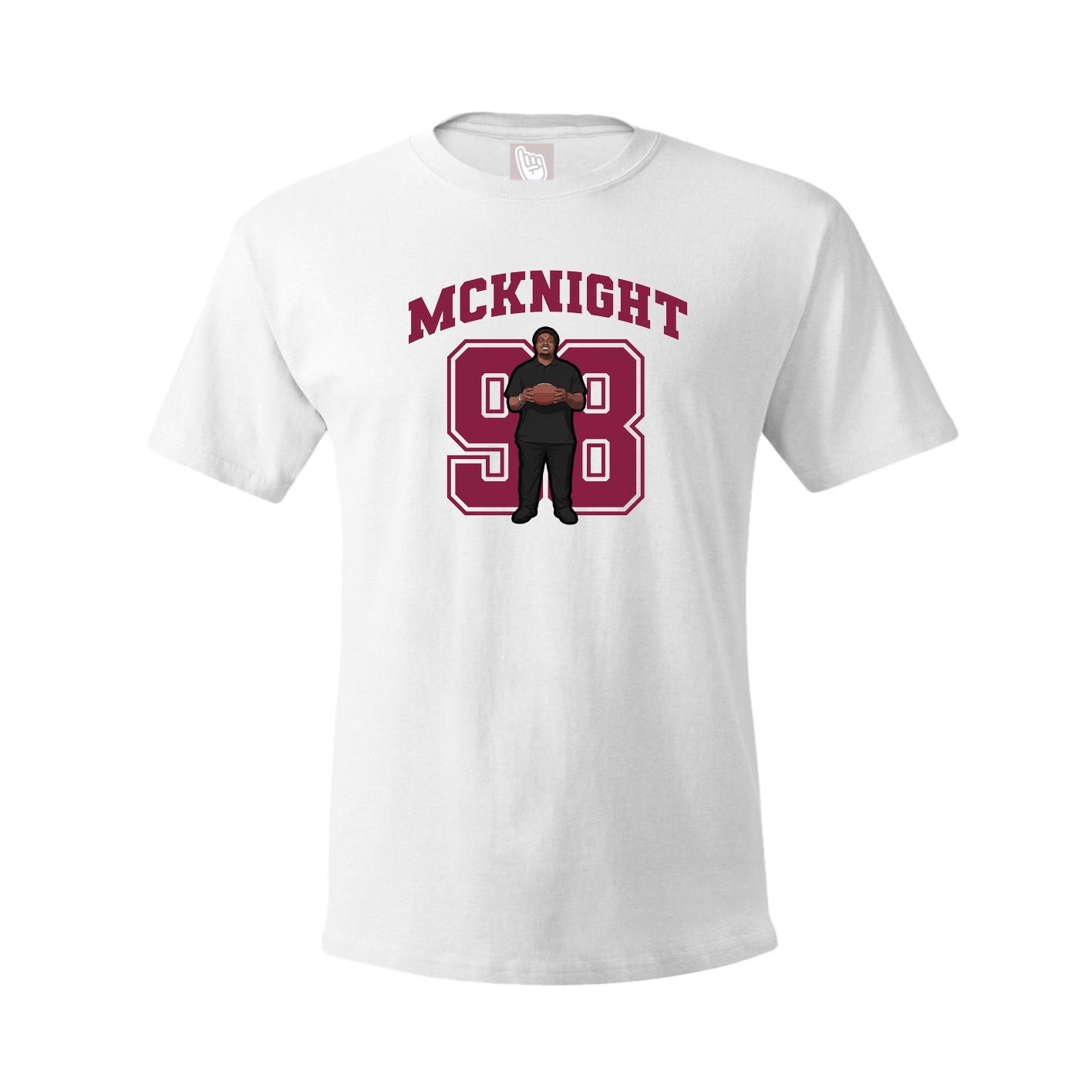 Youth Tee — Number in White