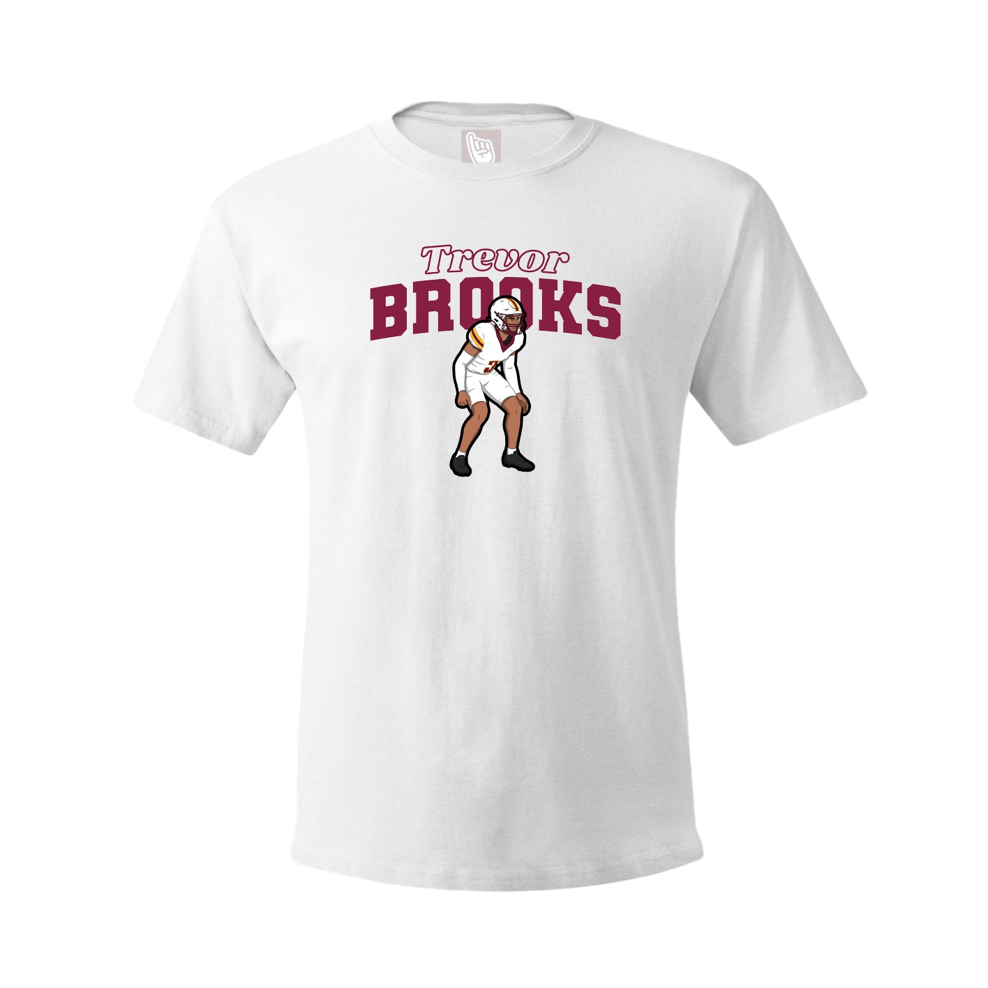 Youth Tee — Name Arch in White